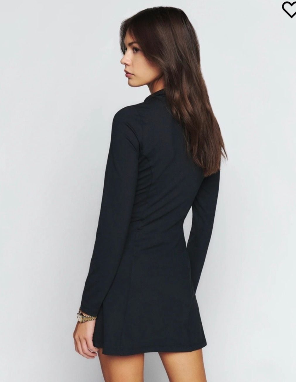 NWT Reformation Desirae EcoStretch Dress Size M Black 3