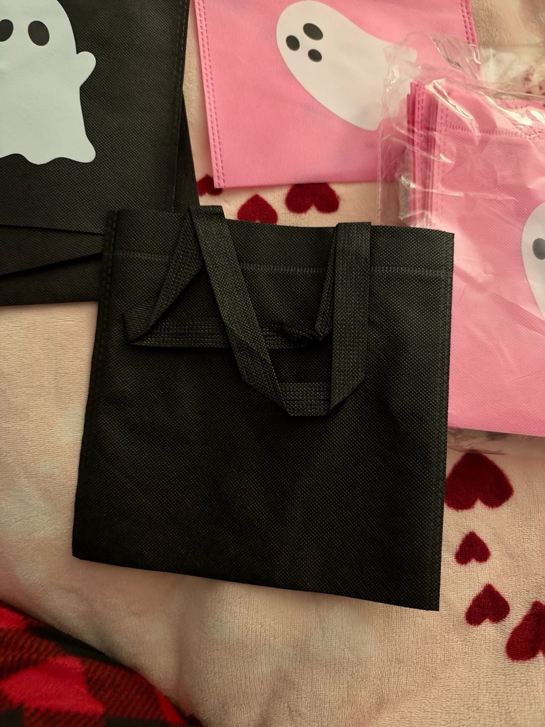 24 Spooky Ghost Non Woven Tote Bags Lot Halloween Party Favor 3