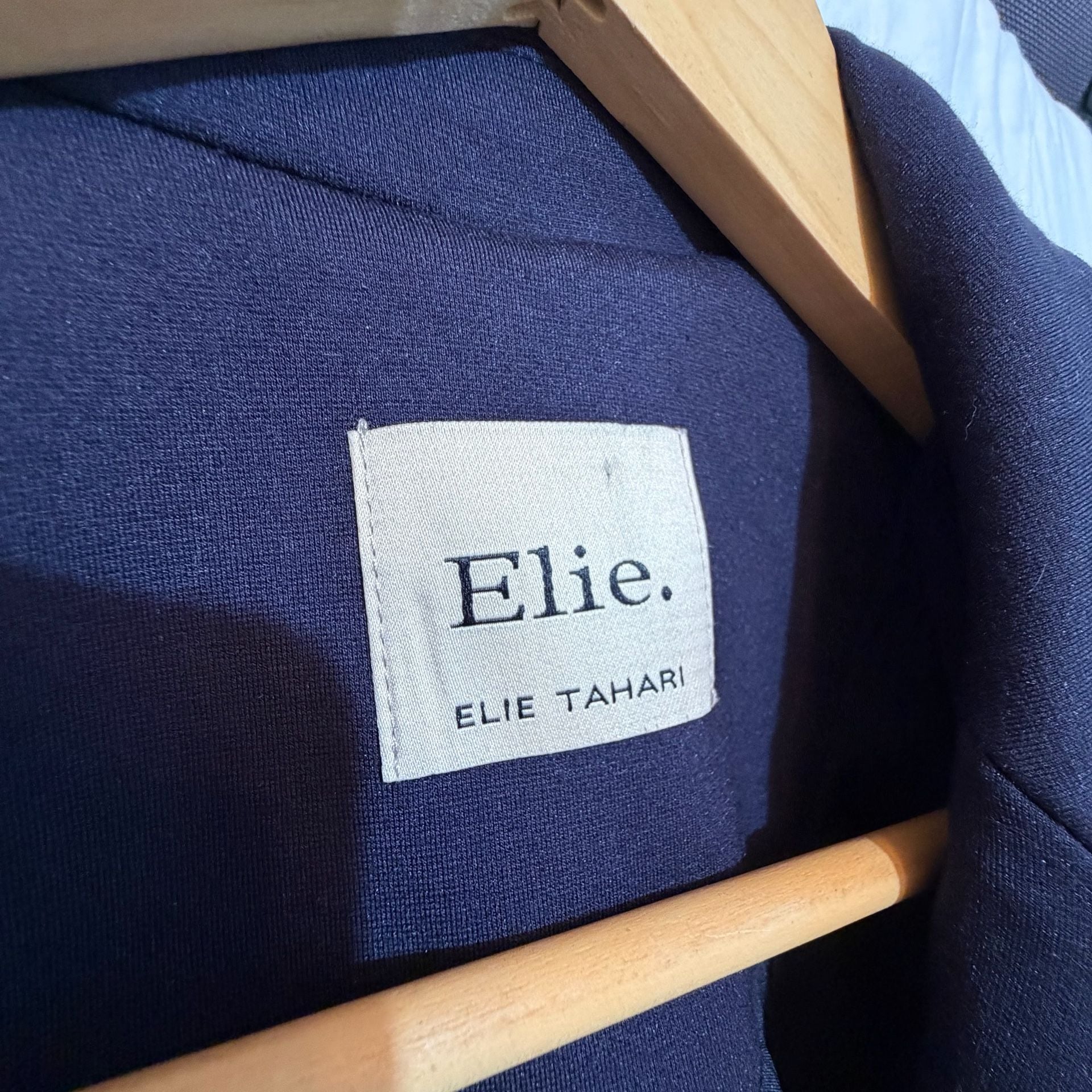 Elie Tahari Navy White Trim Blazer Jacket 5