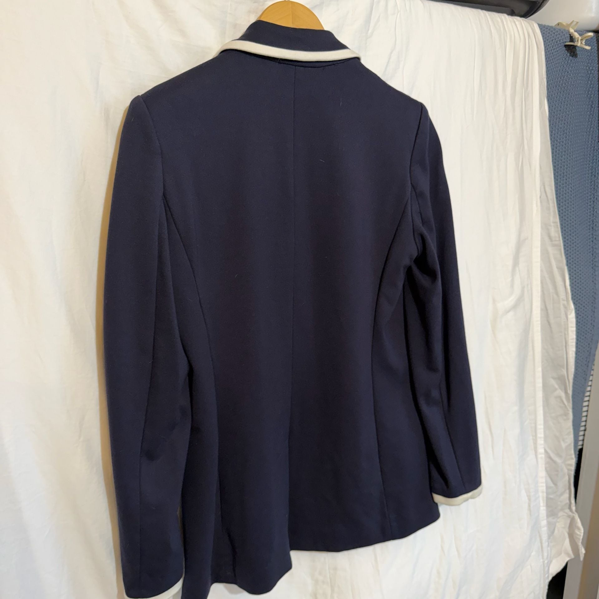 Elie Tahari Navy White Trim Blazer Jacket 6