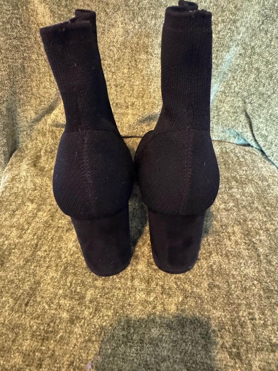 MIA Women’s Black Stretch Knit Sock Ankle Boots Size 10 – 2.5” Block Heel 3