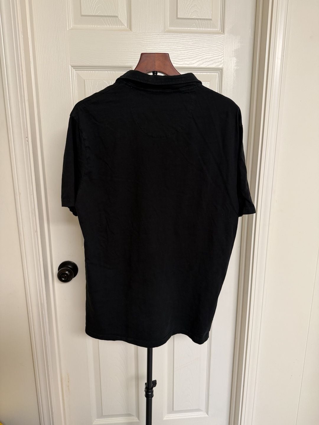 Kenneth Cole New York Polo Shirt Size Large Black 100% Cotton/157 7