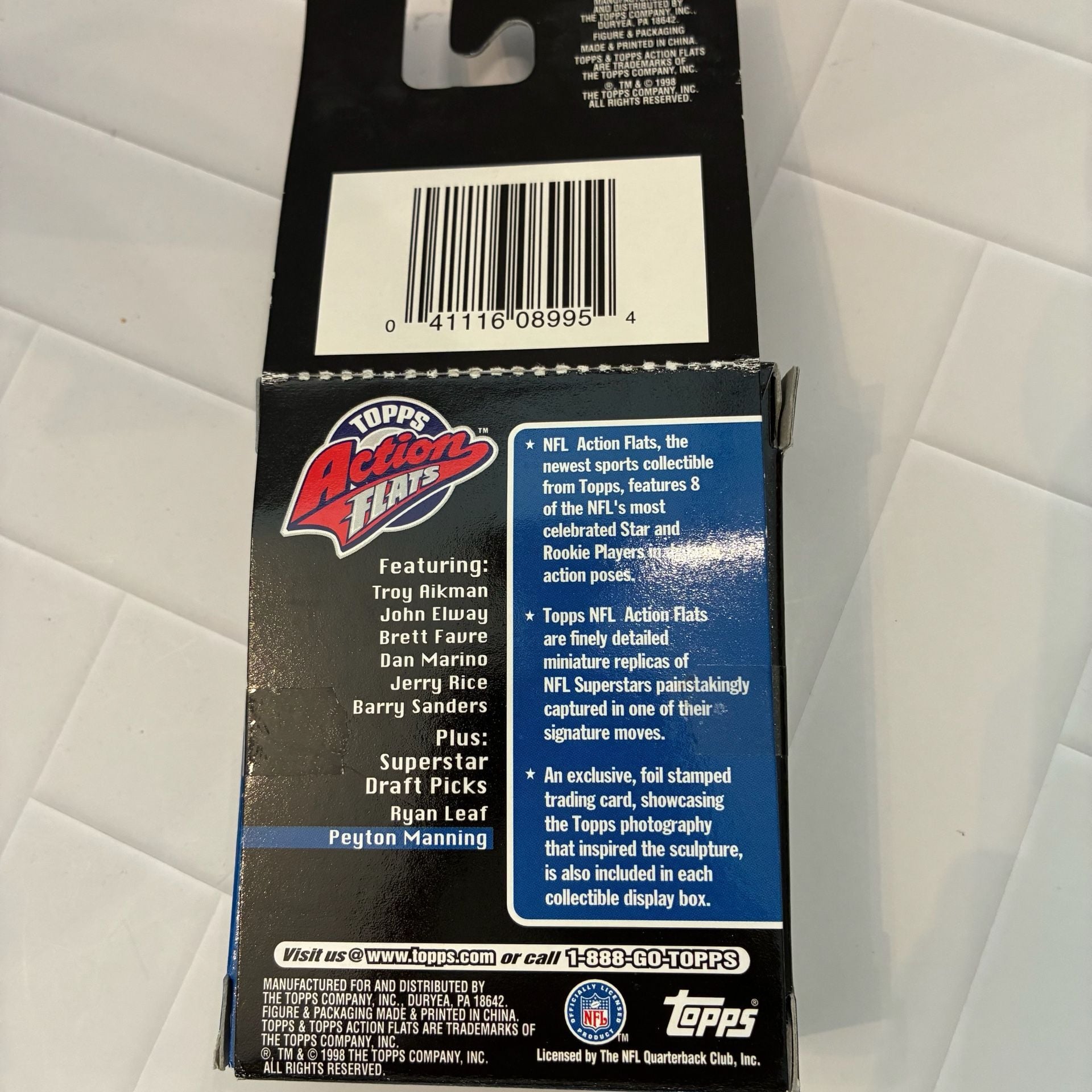 VtgTopps Action Flats Peyton Manning Kickoff Edition Figure And Card 3