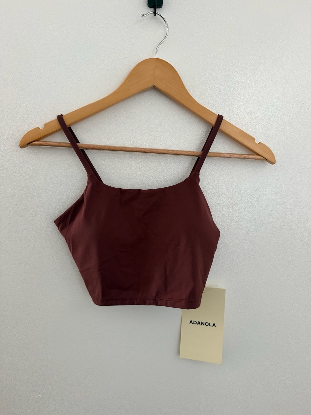 NWT Adanola Ultimate Tank Bra Size XS Burgundy 4