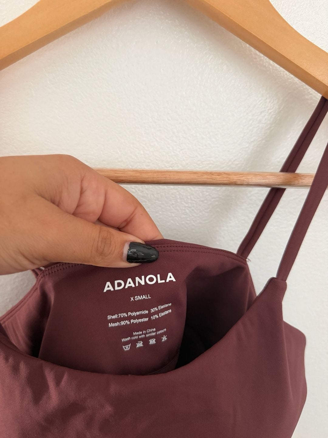 NWT Adanola Ultimate Tank Bra Size XS Burgundy 6