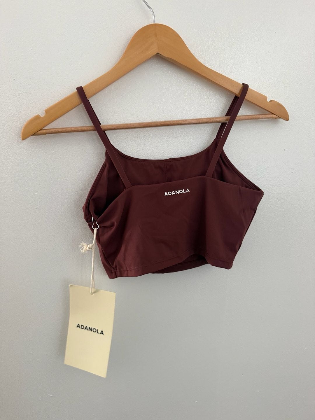 NWT Adanola Ultimate Tank Bra Size XS Burgundy 8