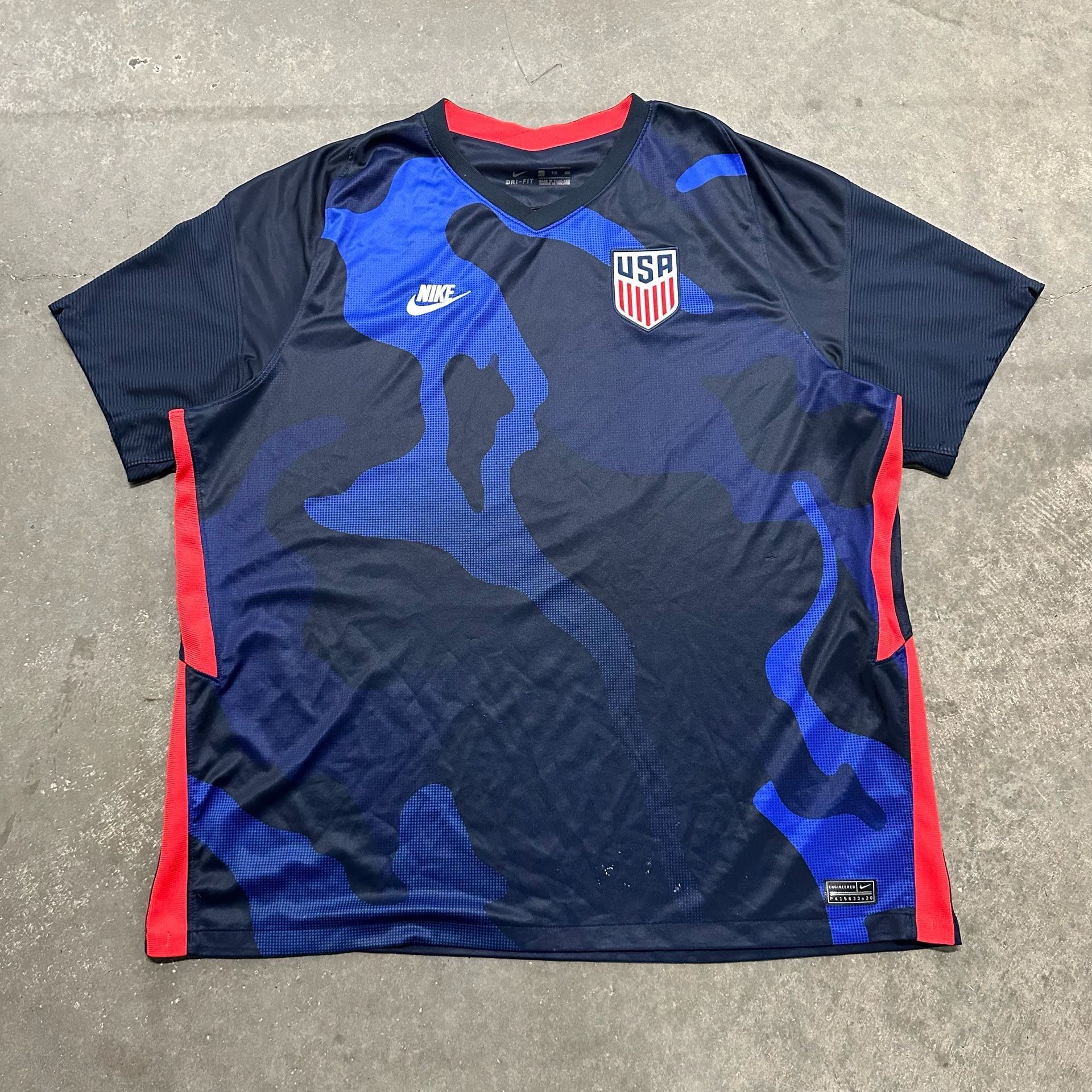 Nike USA USMNT Dri-FIT Soccer Jersey Camo Training Top Size XL 2