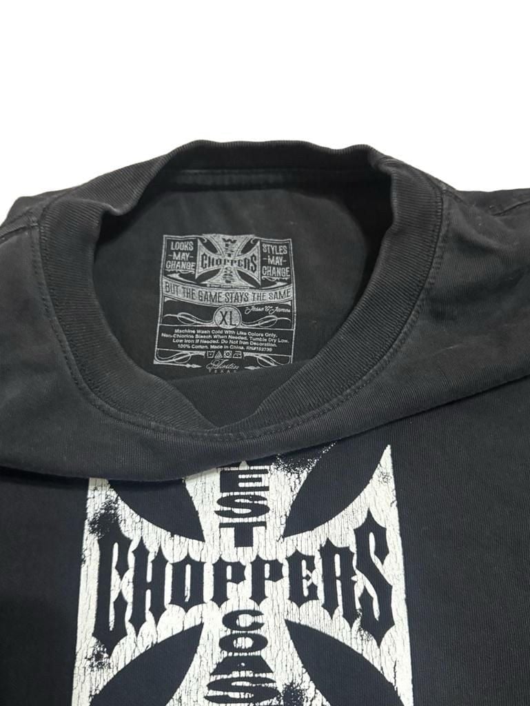 West Coast Choppers T-Shirt Size XL Black Iron Cross Graphic 4