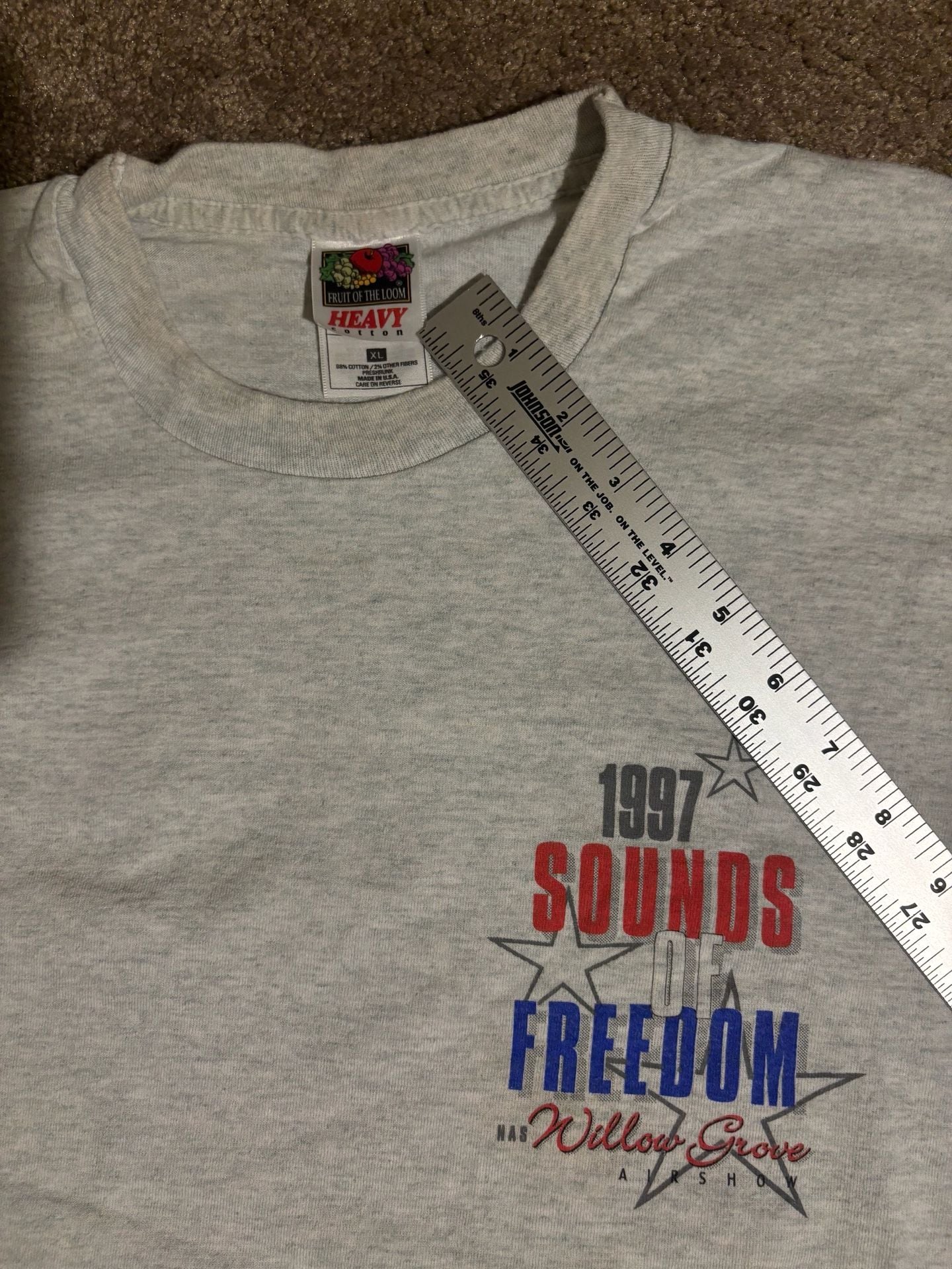 Vintage 1997 Sounds of Freedom Airshow T Shirt Fruit of the Loom Heavy Men XL 3