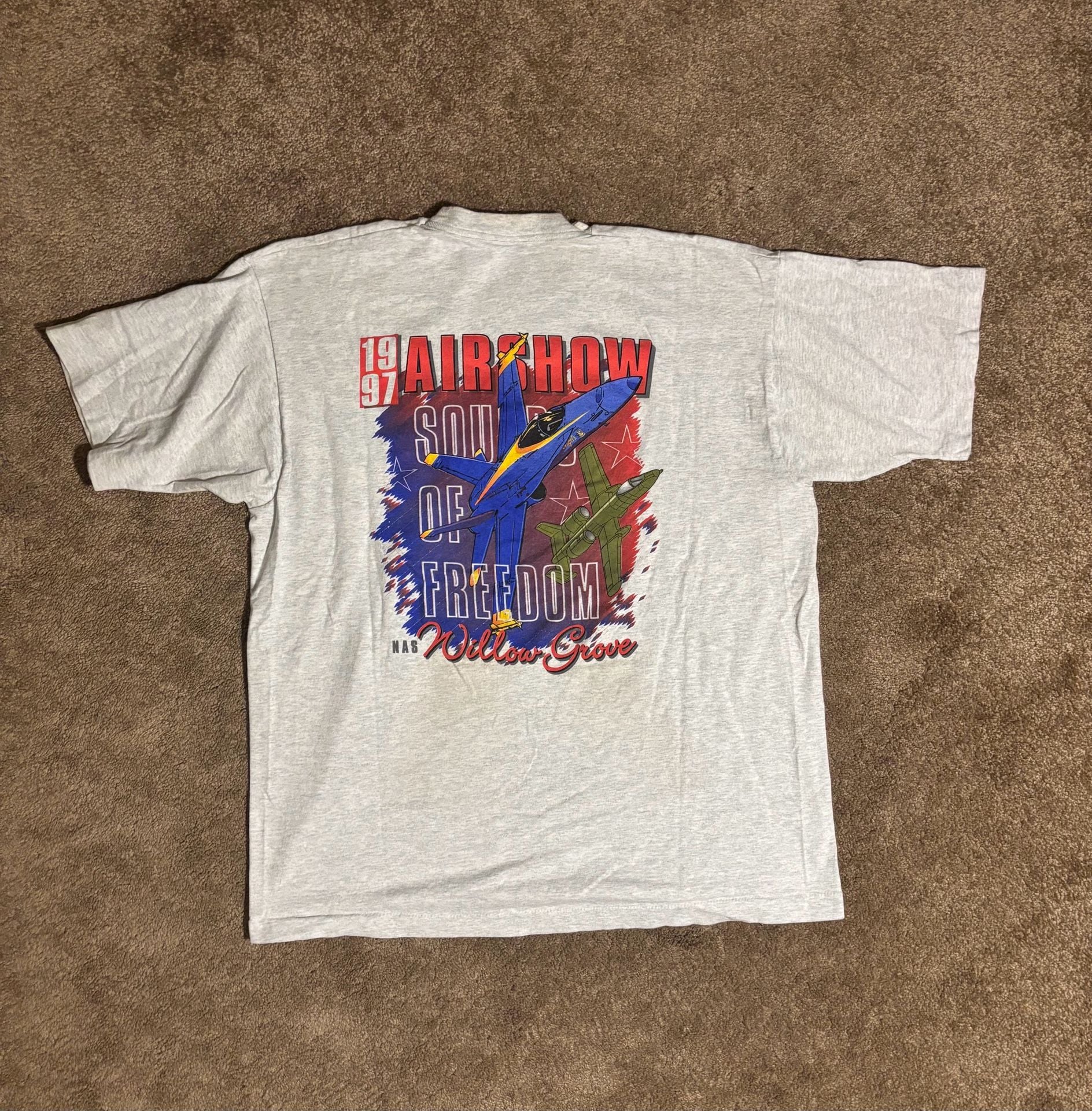Vintage 1997 Sounds of Freedom Airshow T Shirt Fruit of the Loom Heavy Men XL 5