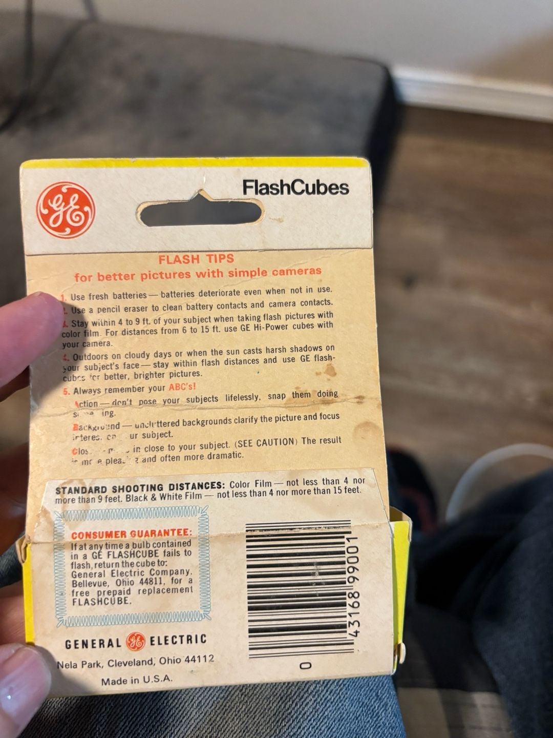 GE FlashCubes Vintage Camera Flash Bulbs 3 Pack Box 3