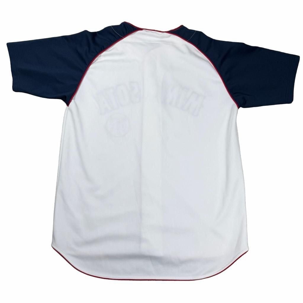 Y2K Minnesota Twins Dynasty Baseball Jersey Size L White Blue Buttoned 3