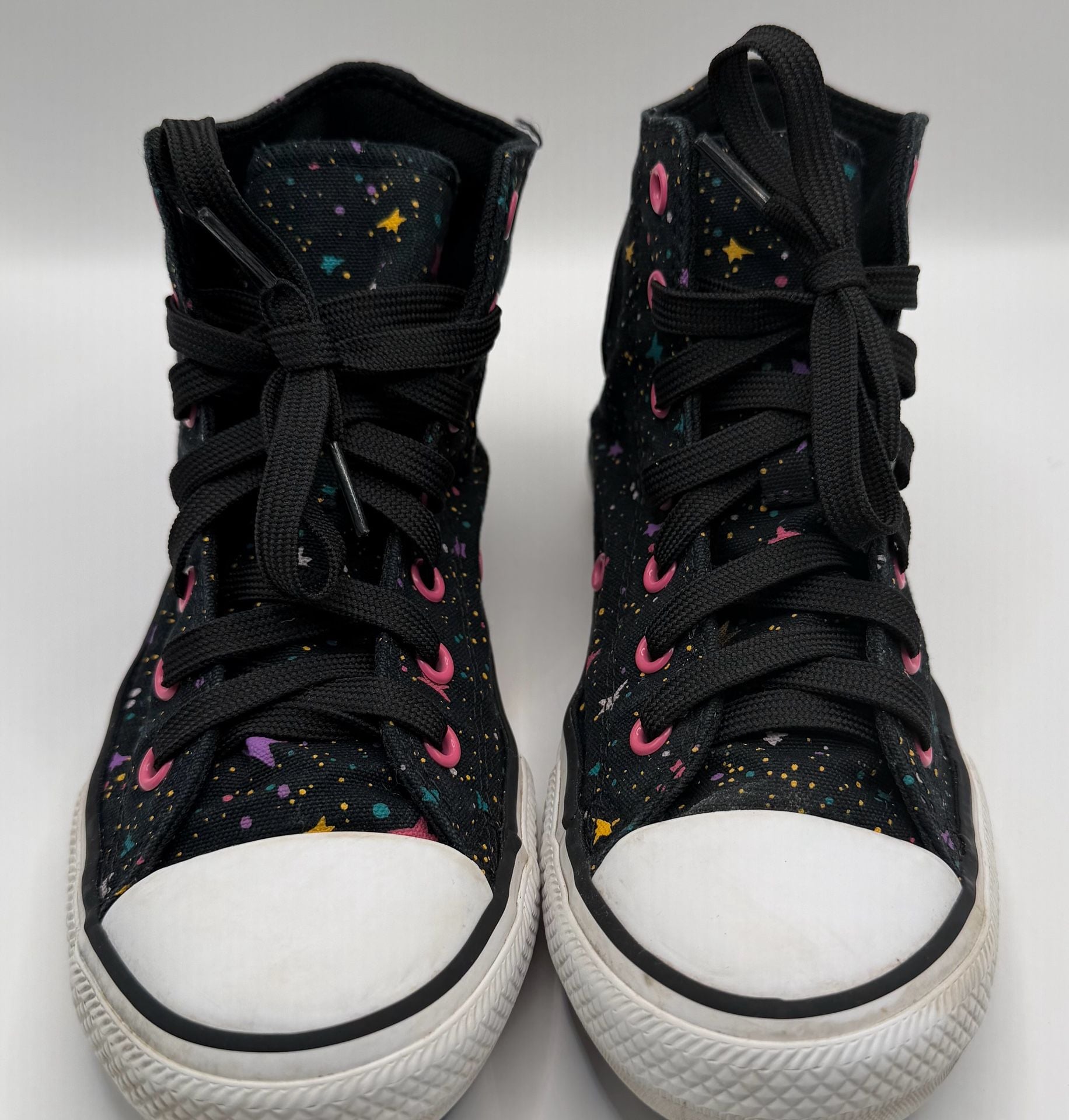 Converse Chuck Taylor All Star High Top Size 2 Black Cosmic Stars 2