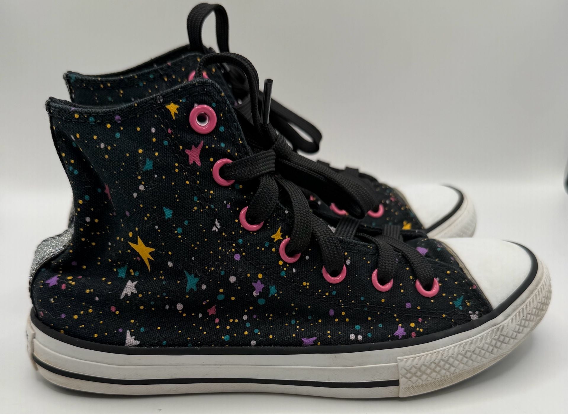 Converse Chuck Taylor All Star High Top Size 2 Black Cosmic Stars 3