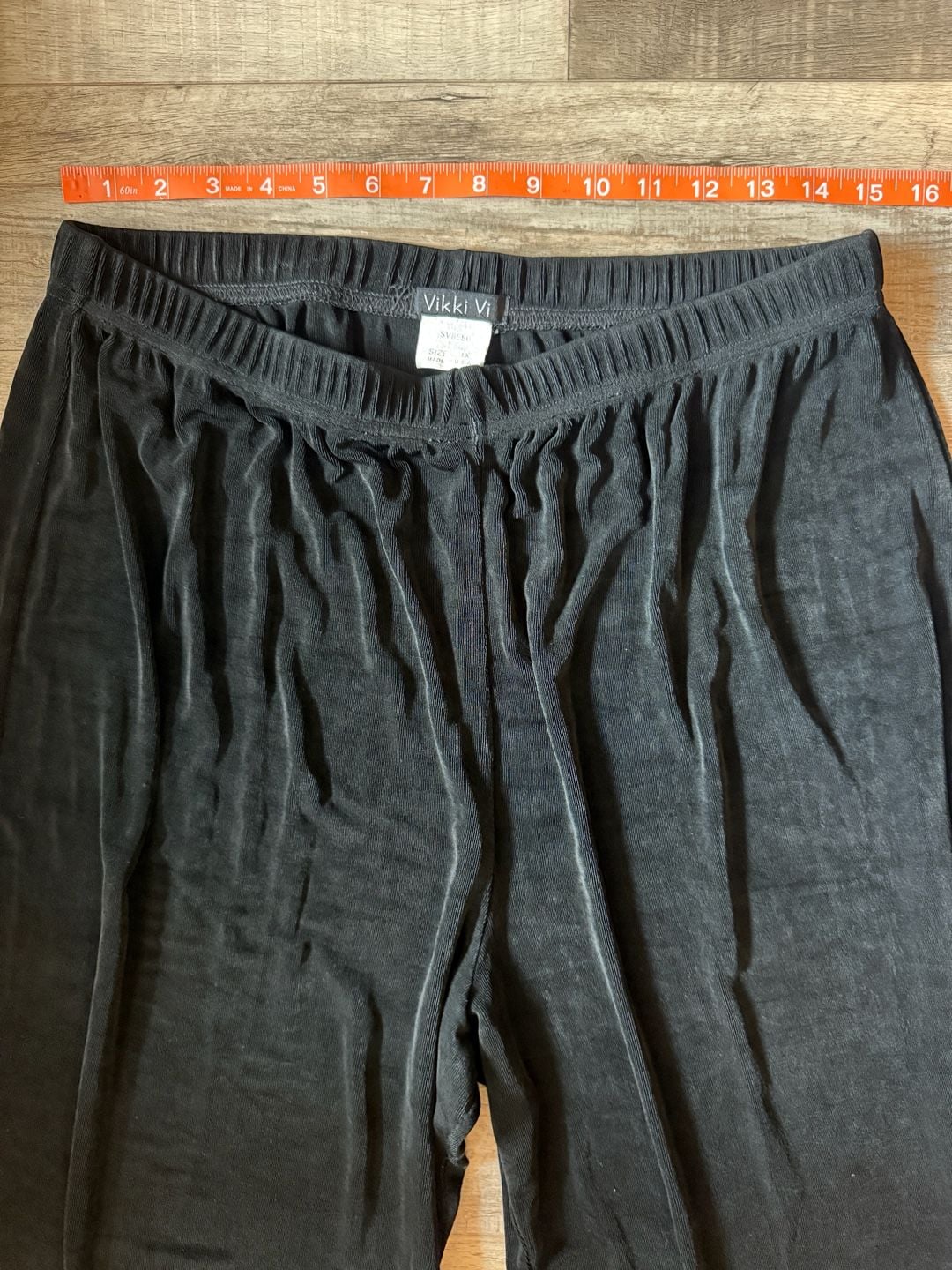 Vikki Vi Velour Pants Black size 1X 5