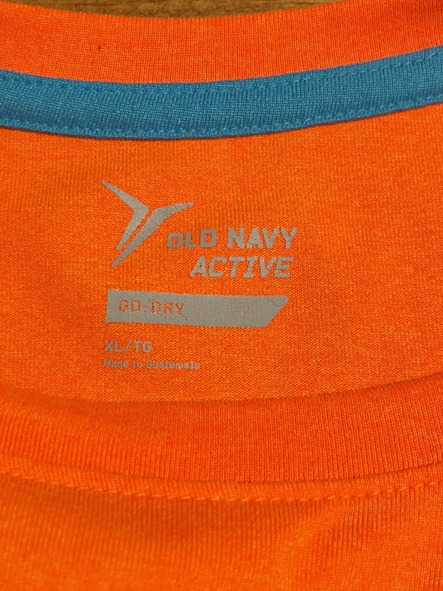 Old Navy Active Basketball Graphic T-Shirt XL Orange Go-Dry 6