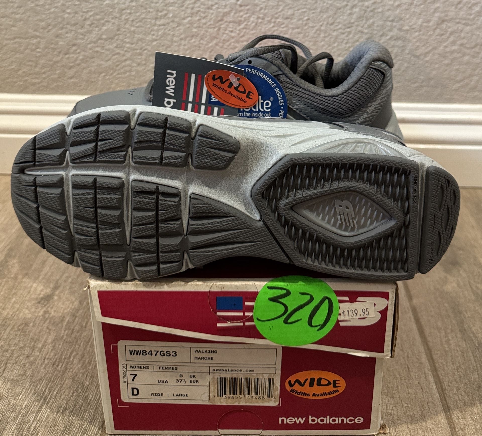 Brand New Women shoes New Balance 847v3 Walking Shoes Size 7 D Wide Gray Leather 5