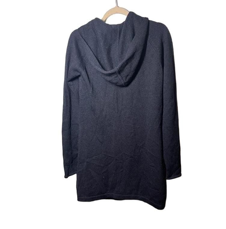 Patagonia 100% Merino Wool Hooded Cardigan Sweater Coat Charcoal Gray, Sz. M 4