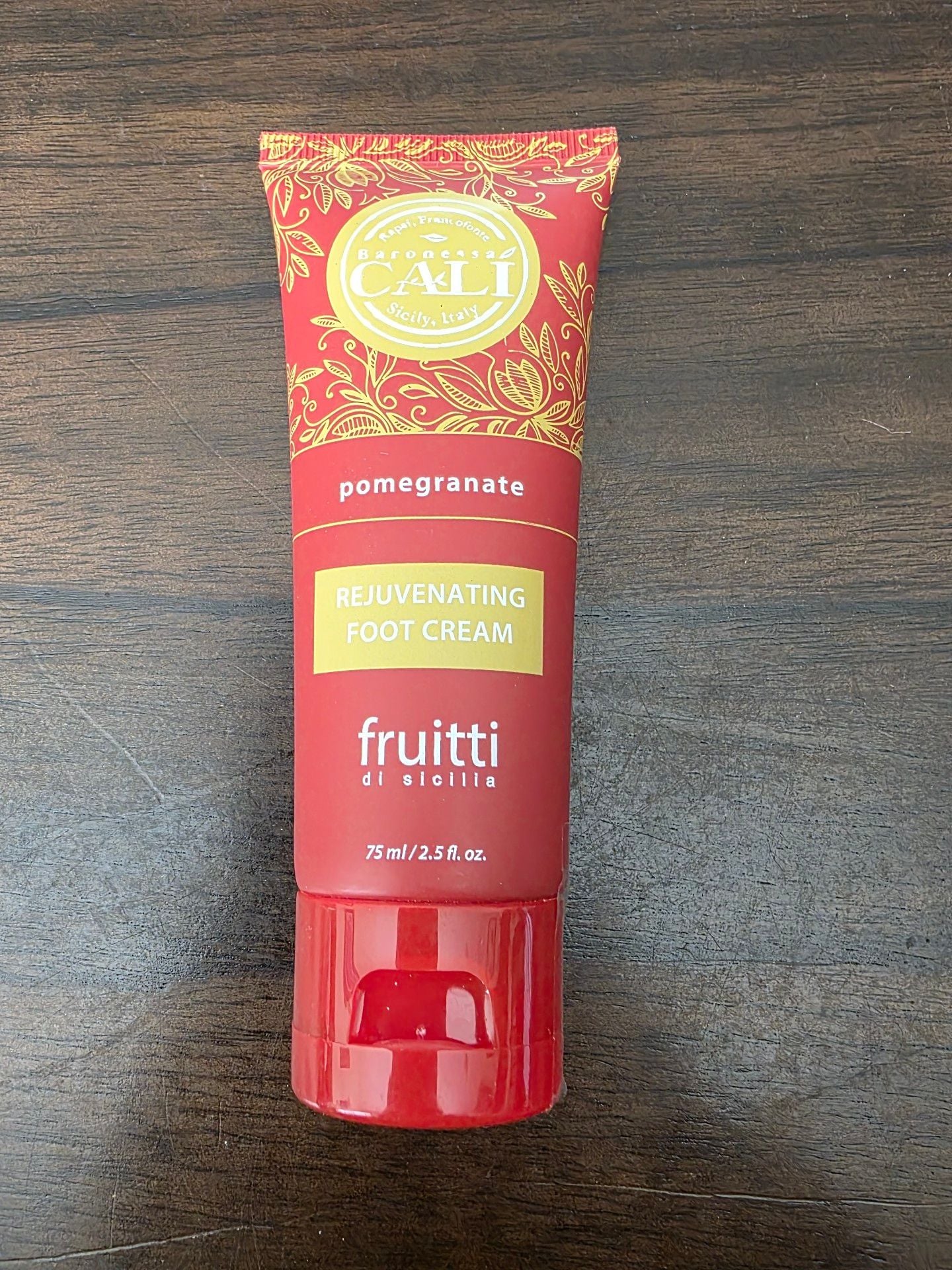 New Baronessa Cali Fruitti Di Sicilia Pomegranate Foot Cream 2.5 Oz 1