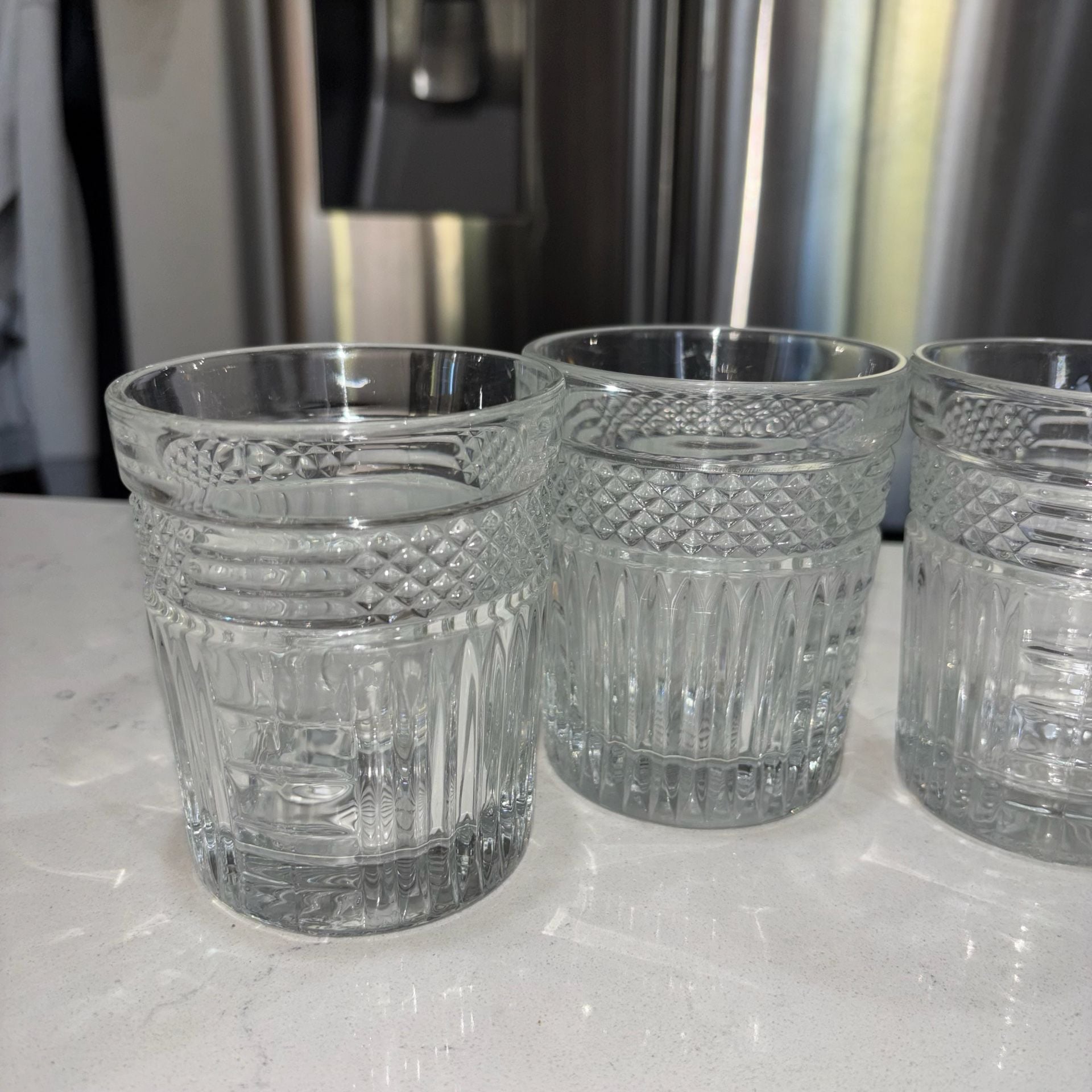 Vintage Libbey Radiant Double Old Fashioned Clear Glasses 2