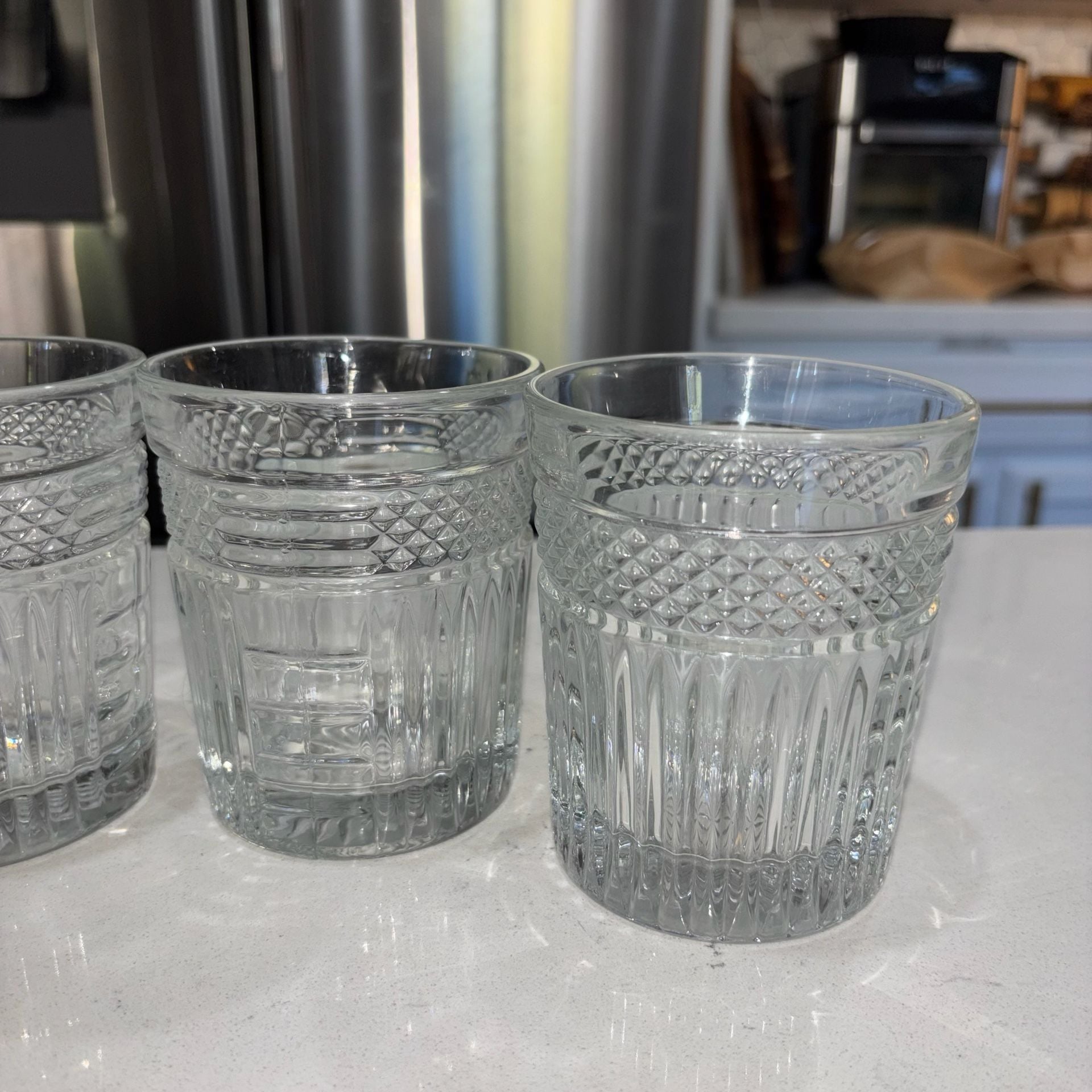Vintage Libbey Radiant Double Old Fashioned Clear Glasses 3