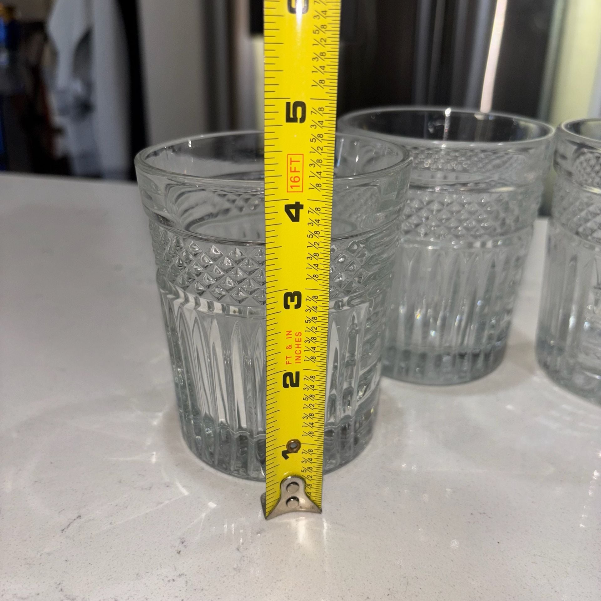 Vintage Libbey Radiant Double Old Fashioned Clear Glasses 8