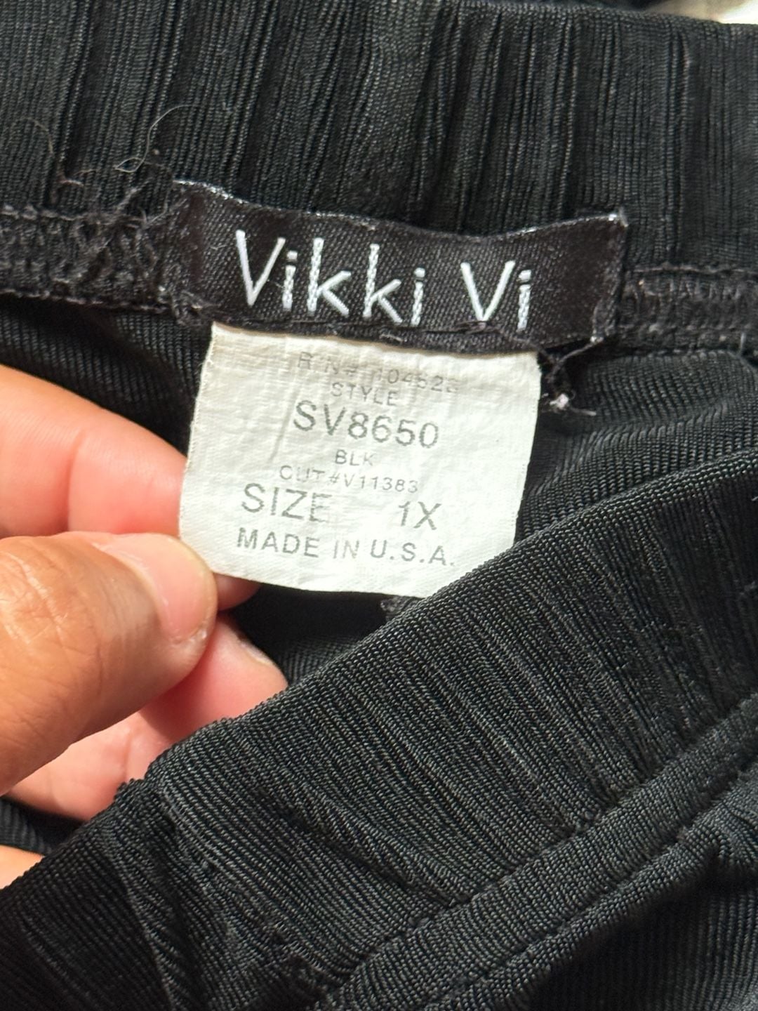 Vikki Vi Velour Pants Black size 1X 3