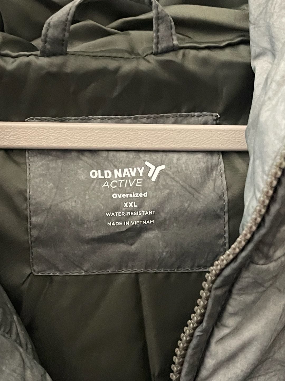 Old Navy Active Oversized Puffer Jacket Size XXL Water-Resistant Grey 4