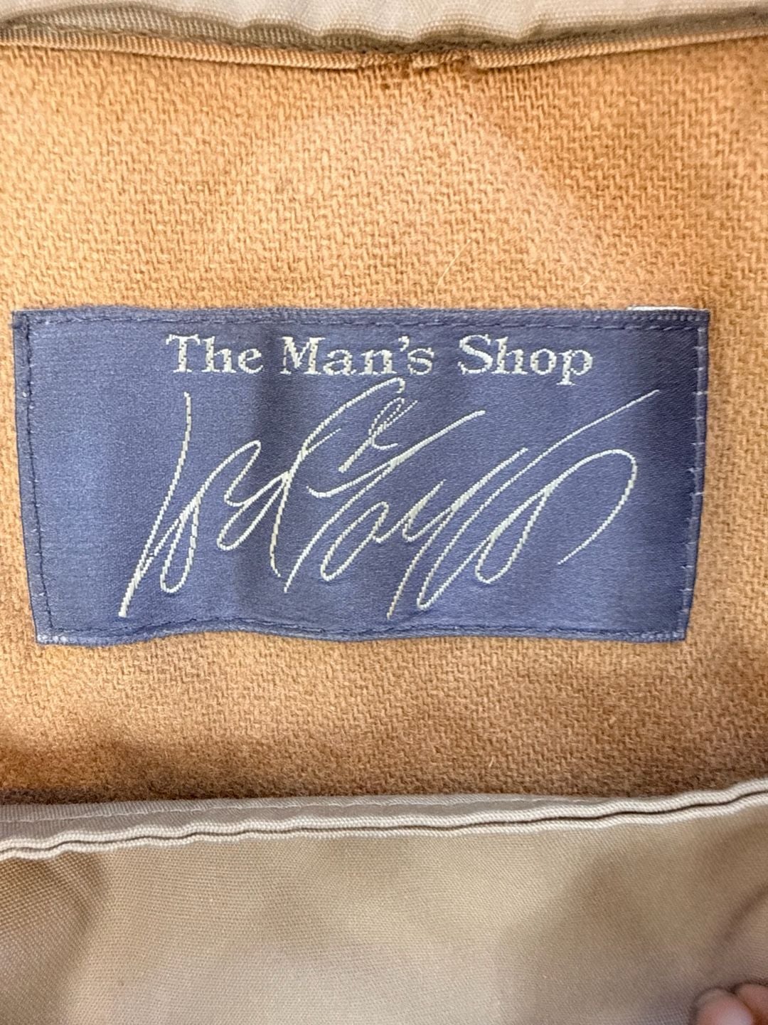 Lord Jeff The Man's Shop Tan Double Breasted Trench Coat Plaid Lining 6