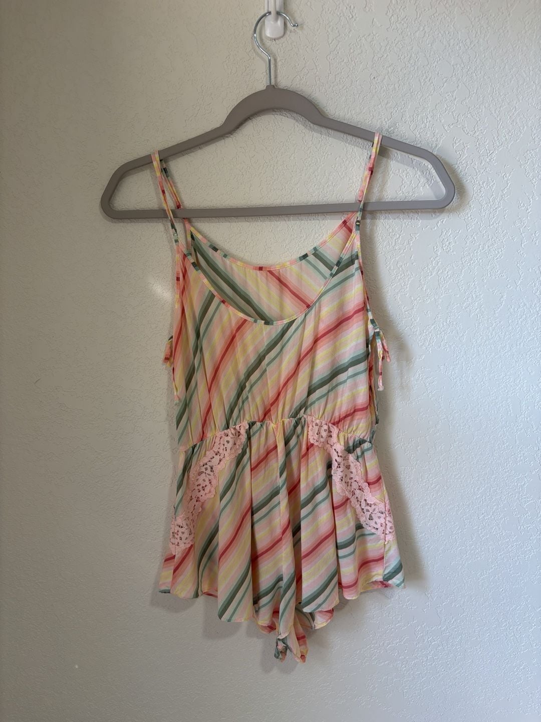 Victoria's Secret Striped Romper Size S Pastel 3
