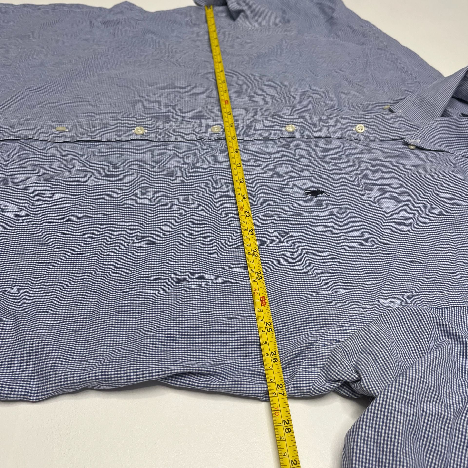 Ralph Lauren Button Down Shirt Size XL Blue Gingham 4
