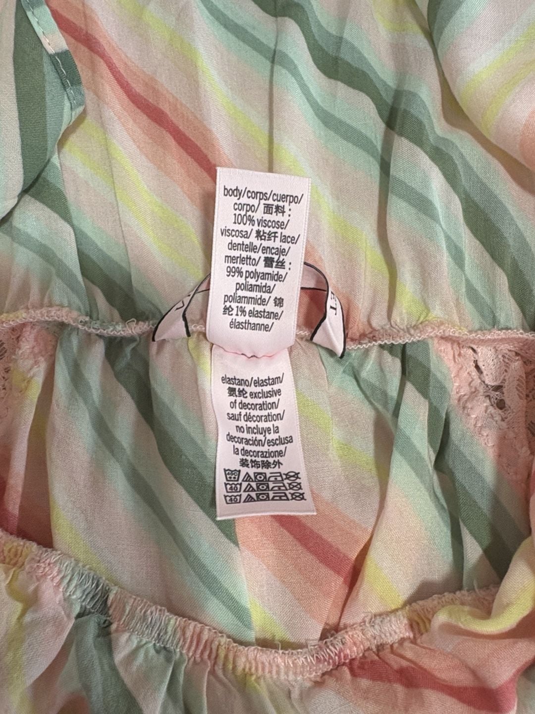 Victoria's Secret Striped Romper Size S Pastel 6