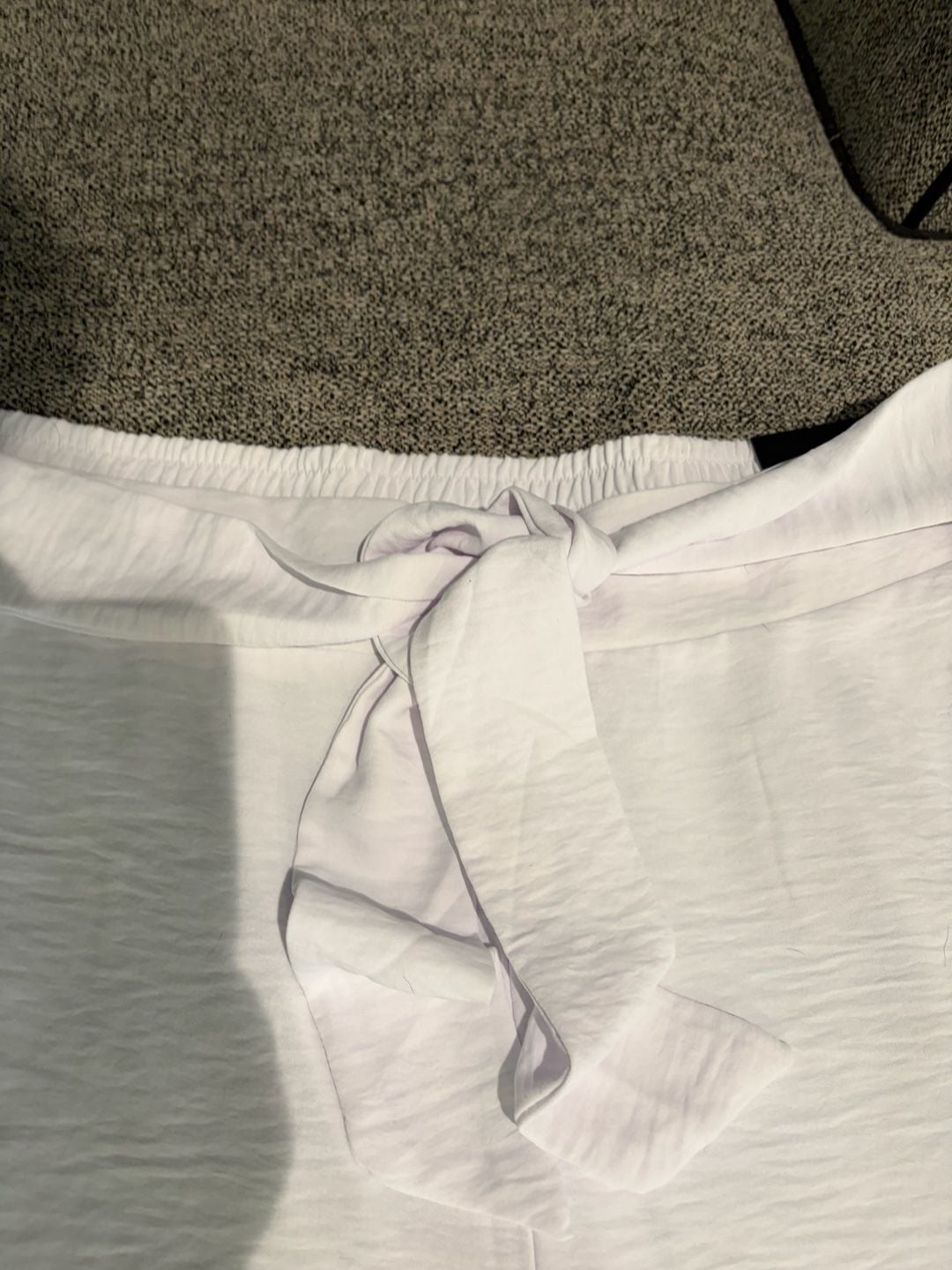 NWT 073-SOHO Apparel Ltd. Pants Size 2X White Bow Tie Waist Cropped Capri 6