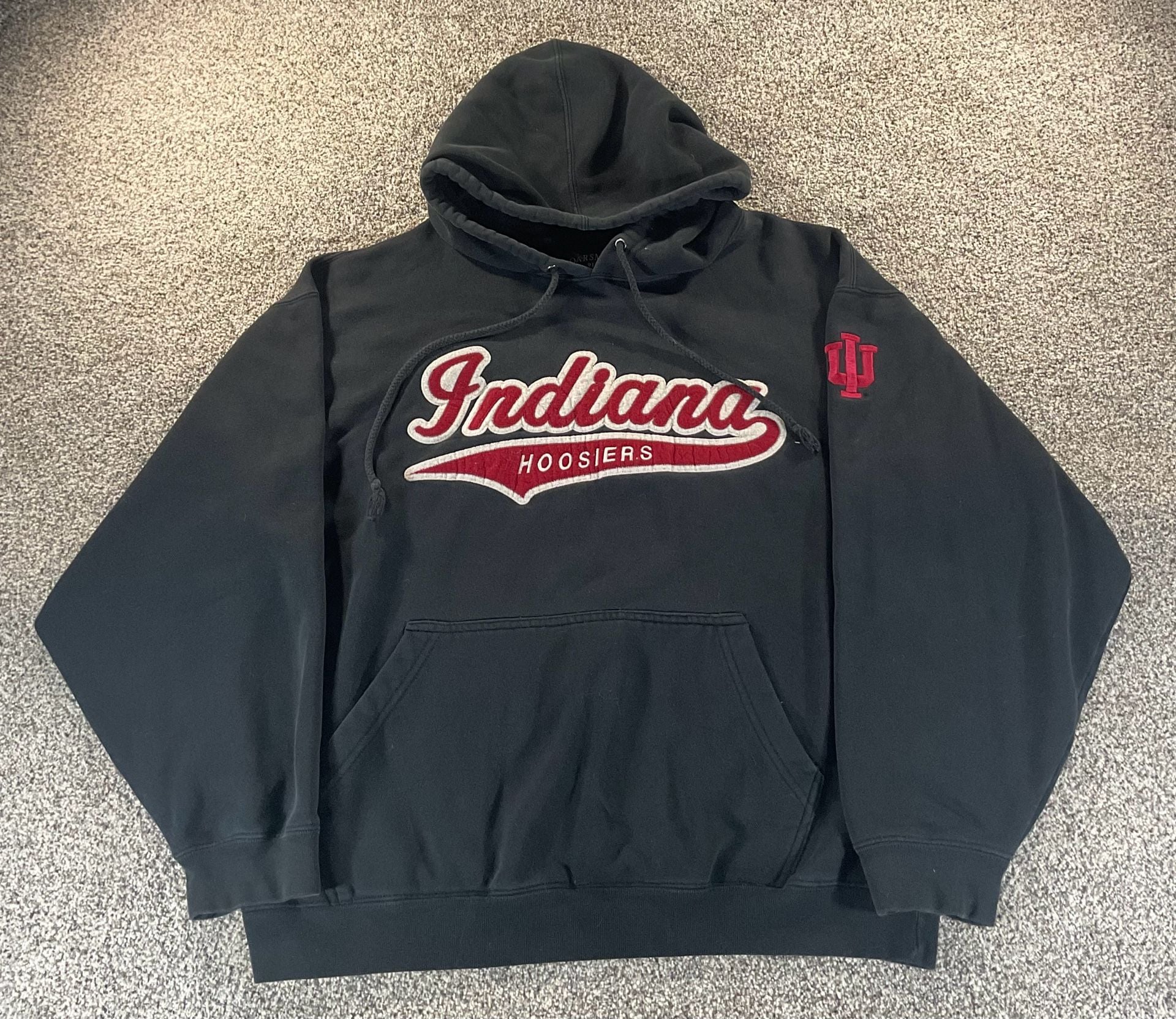 Vintage 90’s Oarsman Indiana Hoosiers Black Pullover Hoodie Sweatshirt 2