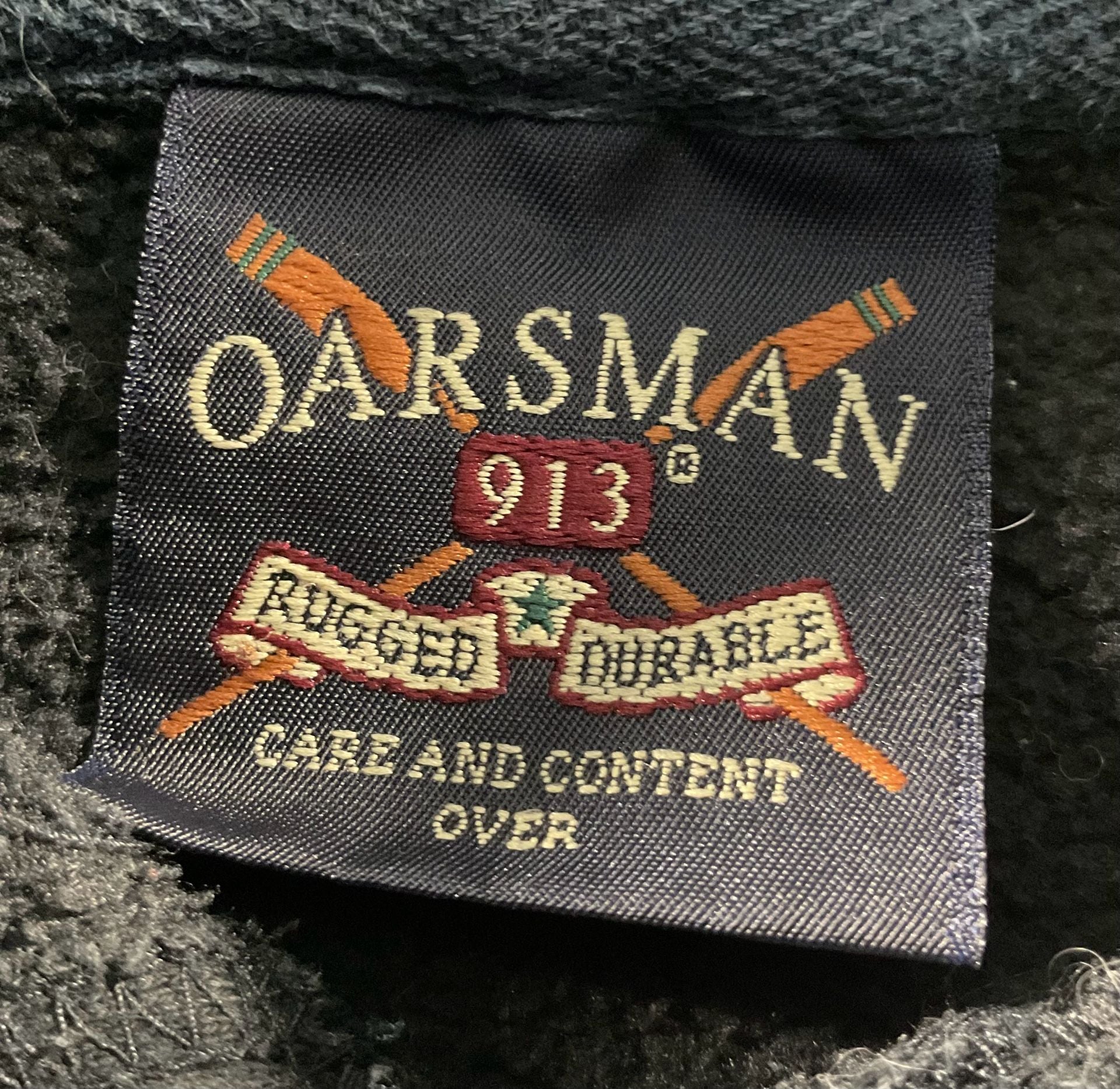 Vintage 90’s Oarsman Indiana Hoosiers Black Pullover Hoodie Sweatshirt 5