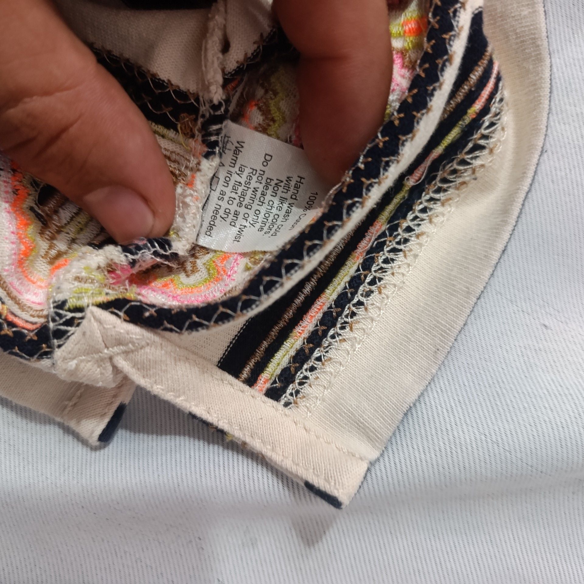 J.Crew Striped Embroidered Top Size M 5