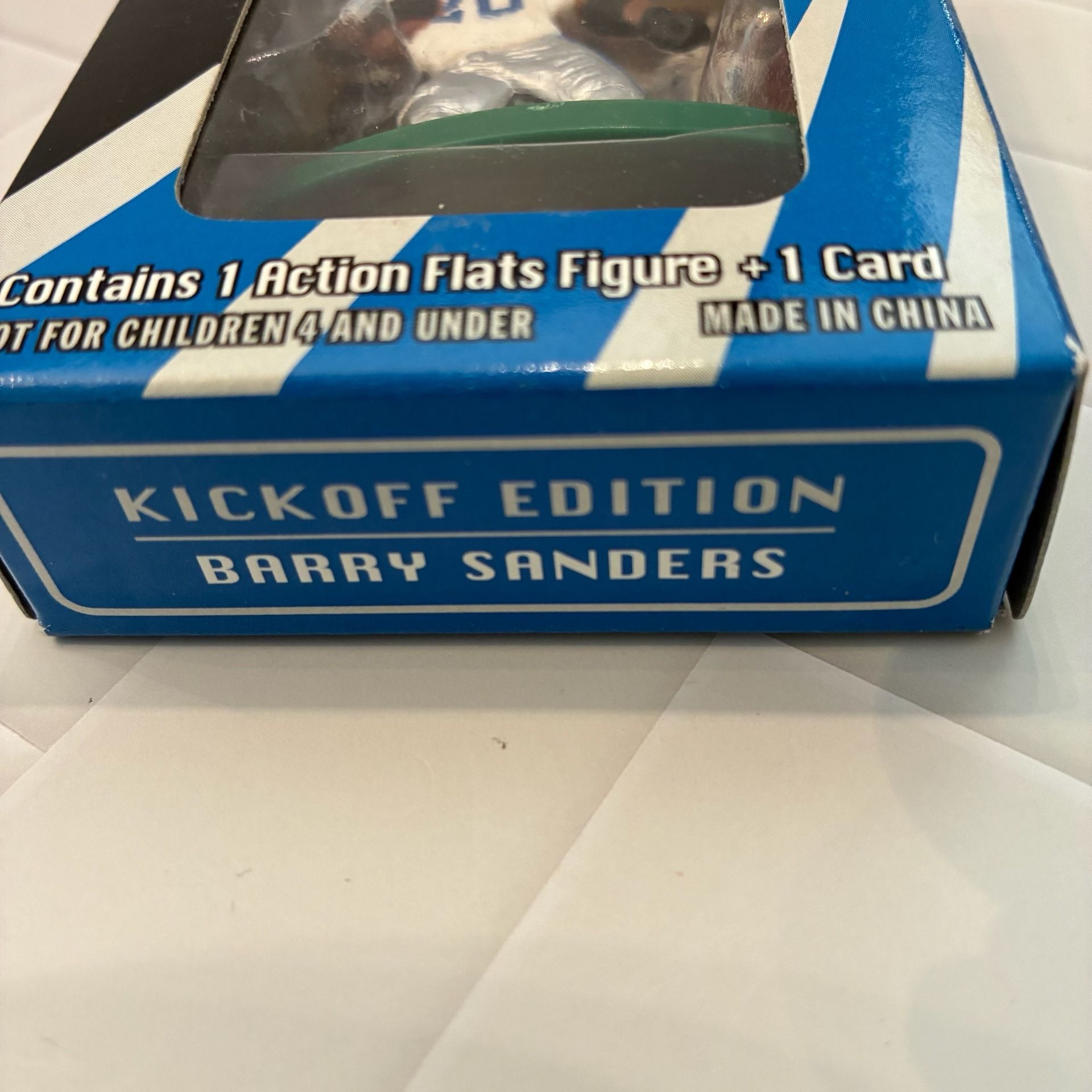 Vtg Topps Action Flats Barry Sanders Kickoff Edition Figure And Card New 4
