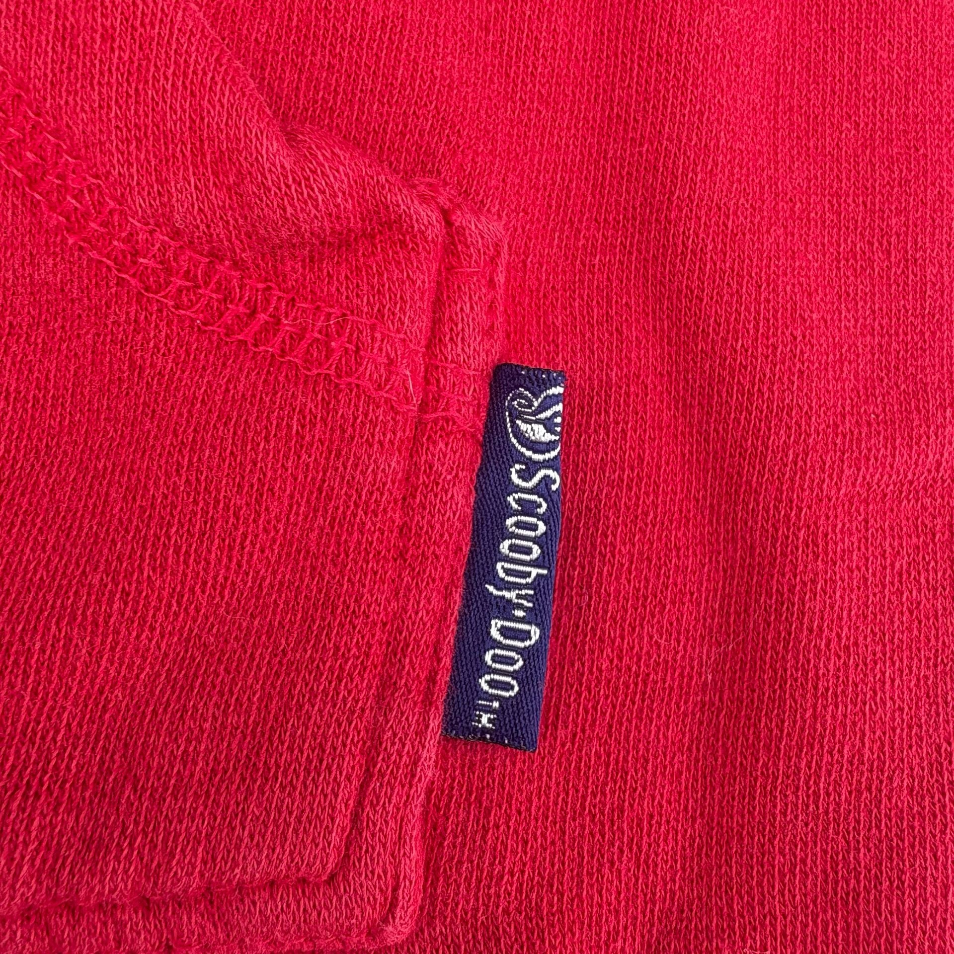VTG Scooby Doo Hoodie Small Cartoon Network Plaid Red 1/4 Zip Sweatshirt Y2K
4