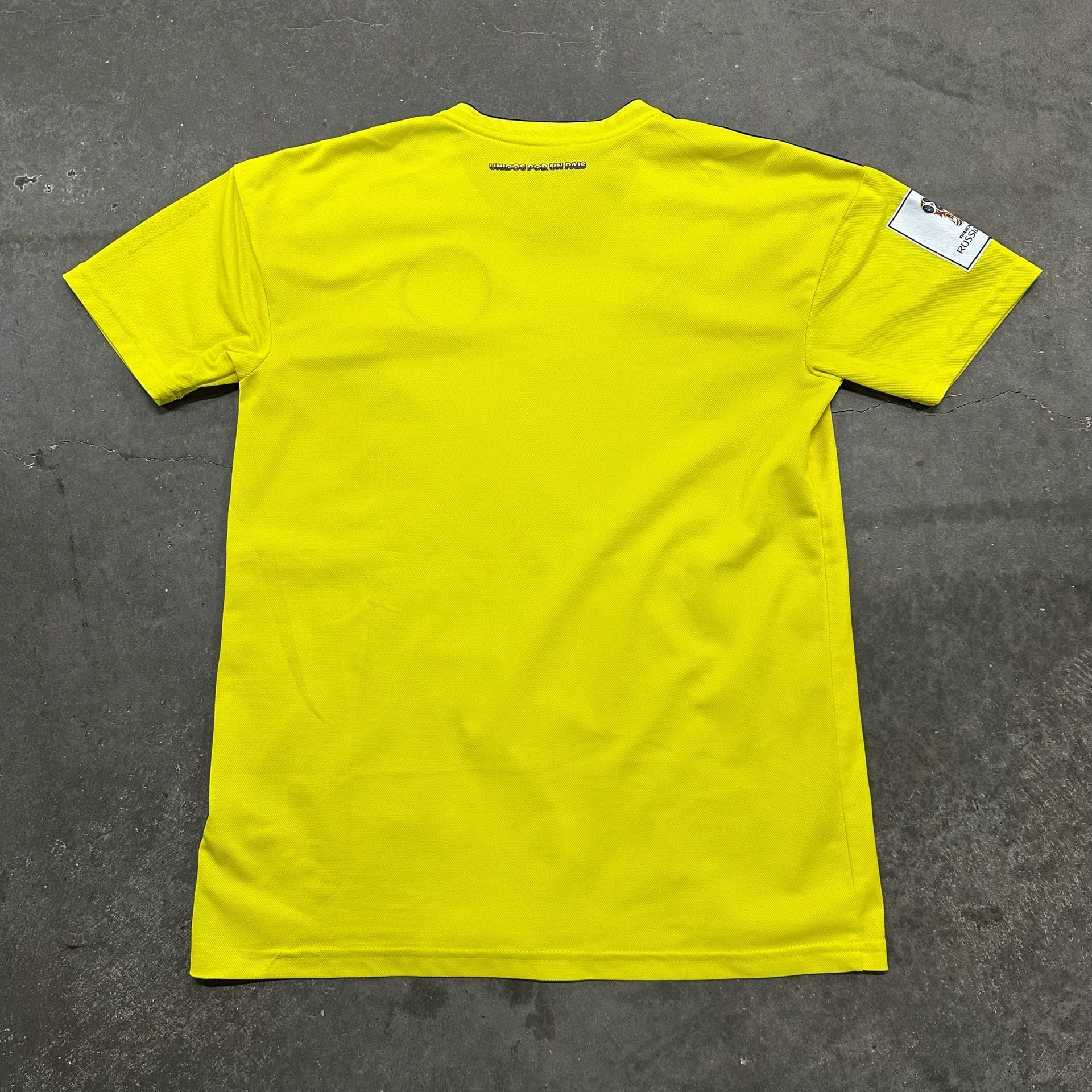 Adidas Colombia 2018 World Cup Soccer Jersey Climalite Size M Russia Patch 4