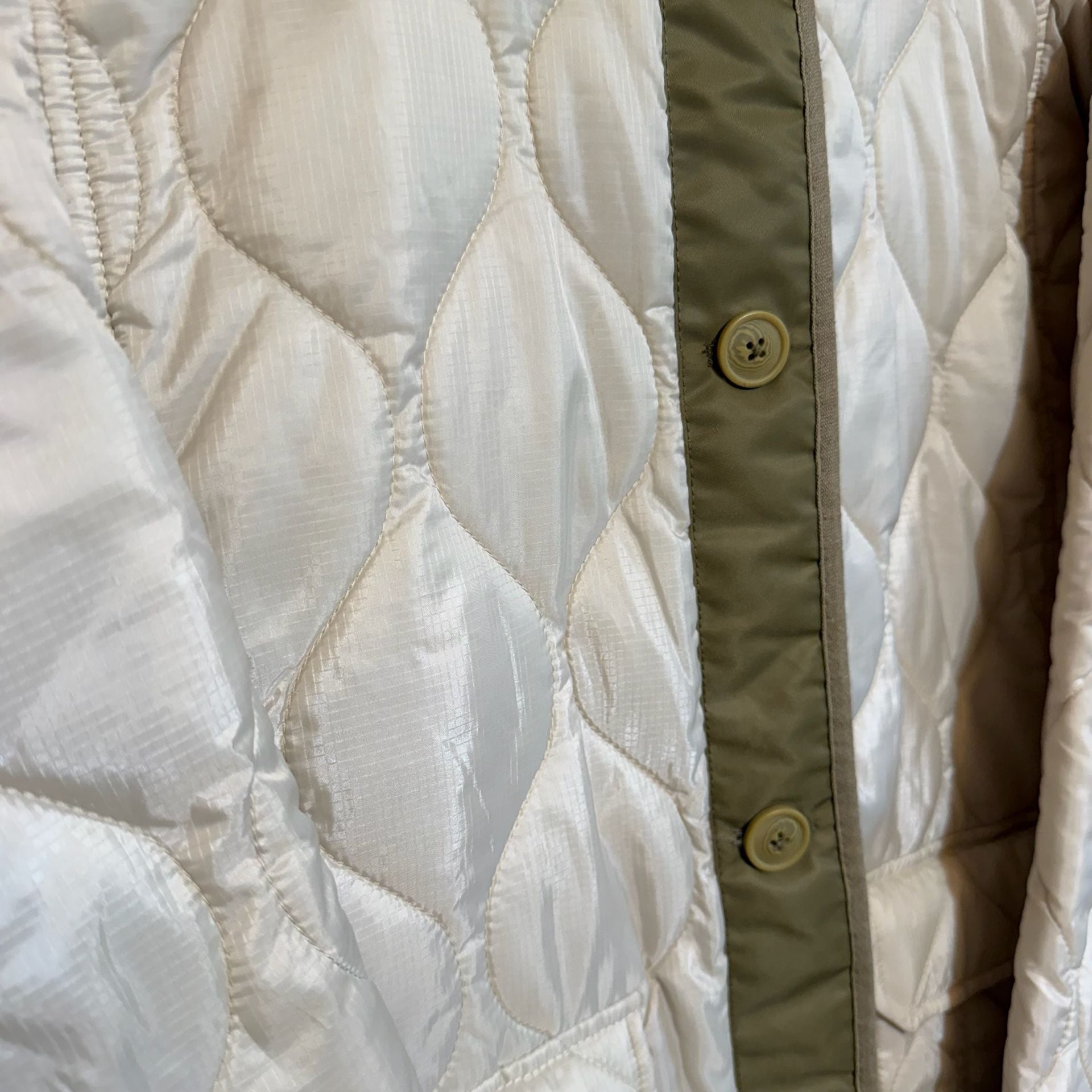 Hudson Quilted Jacket Size M Natural 3