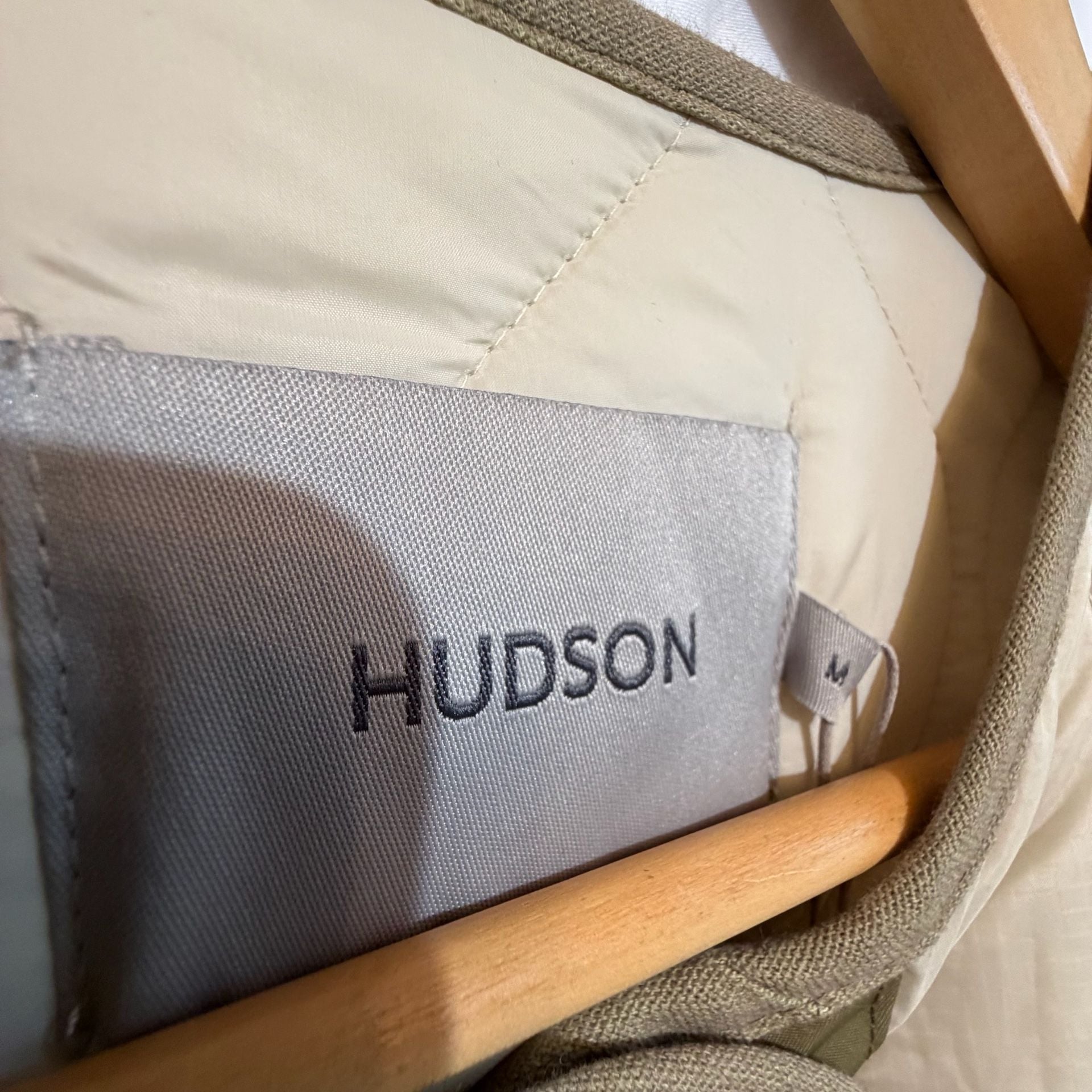 Hudson Quilted Jacket Size M Natural 4