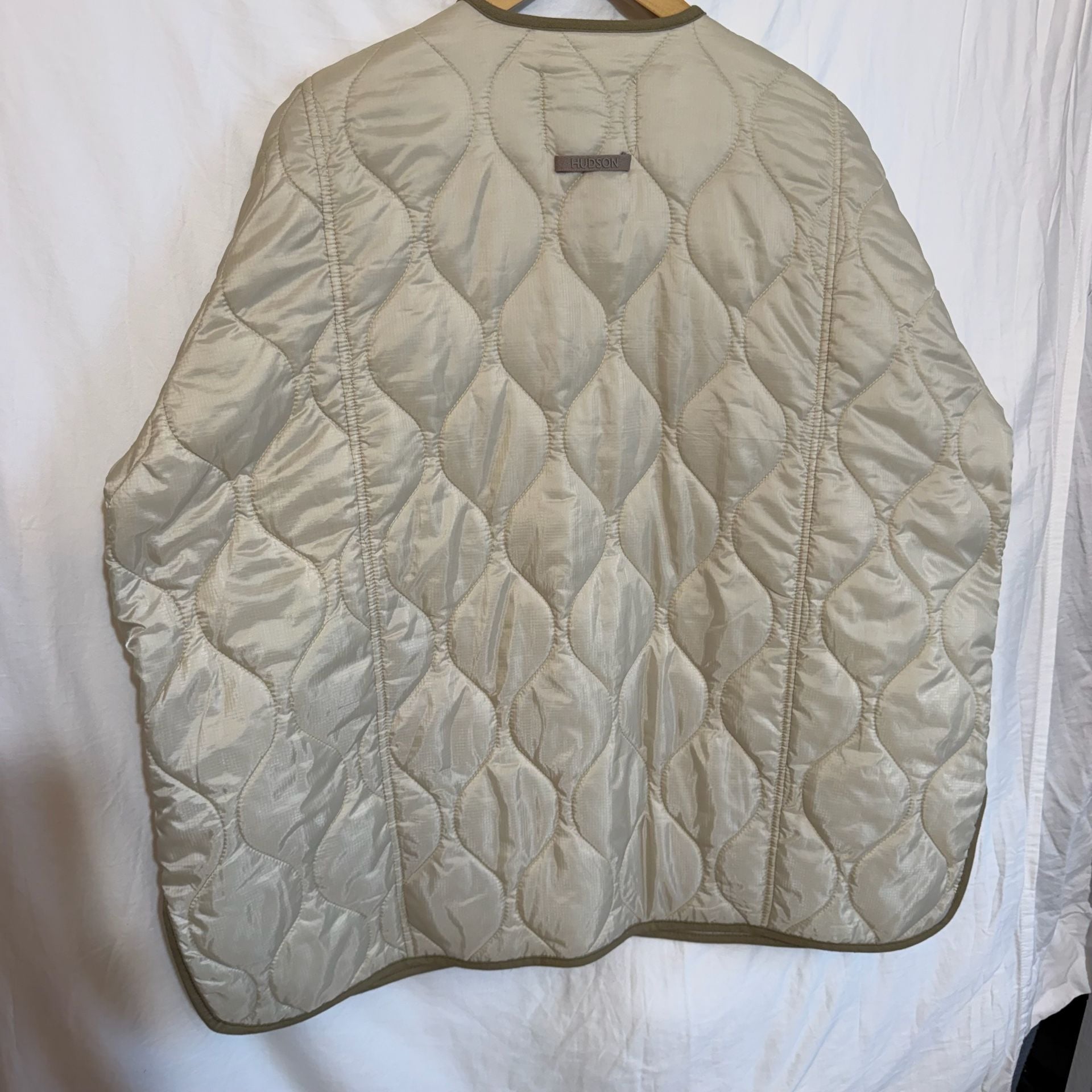 Hudson Quilted Jacket Size M Natural 7