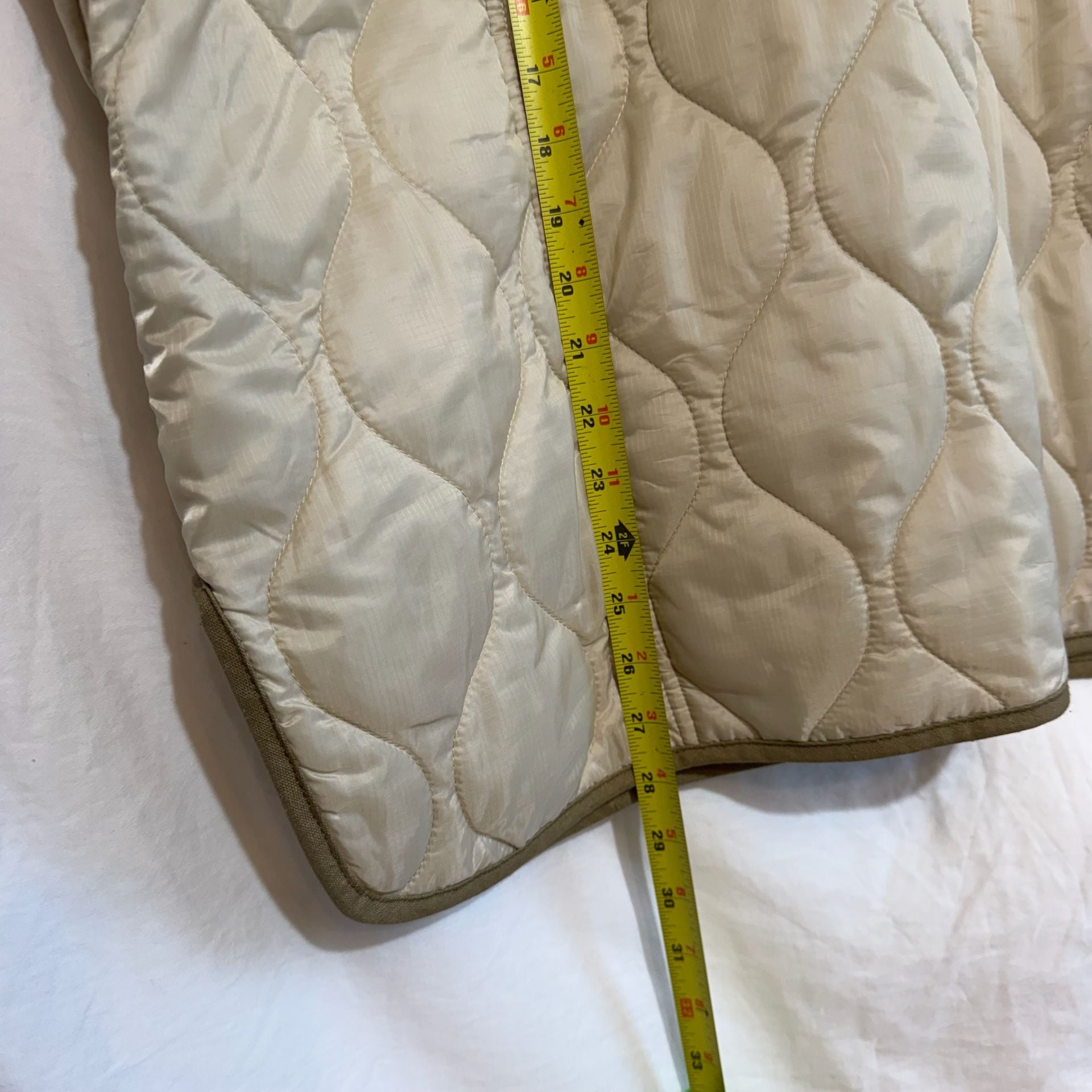 Hudson Quilted Jacket Size M Natural 9