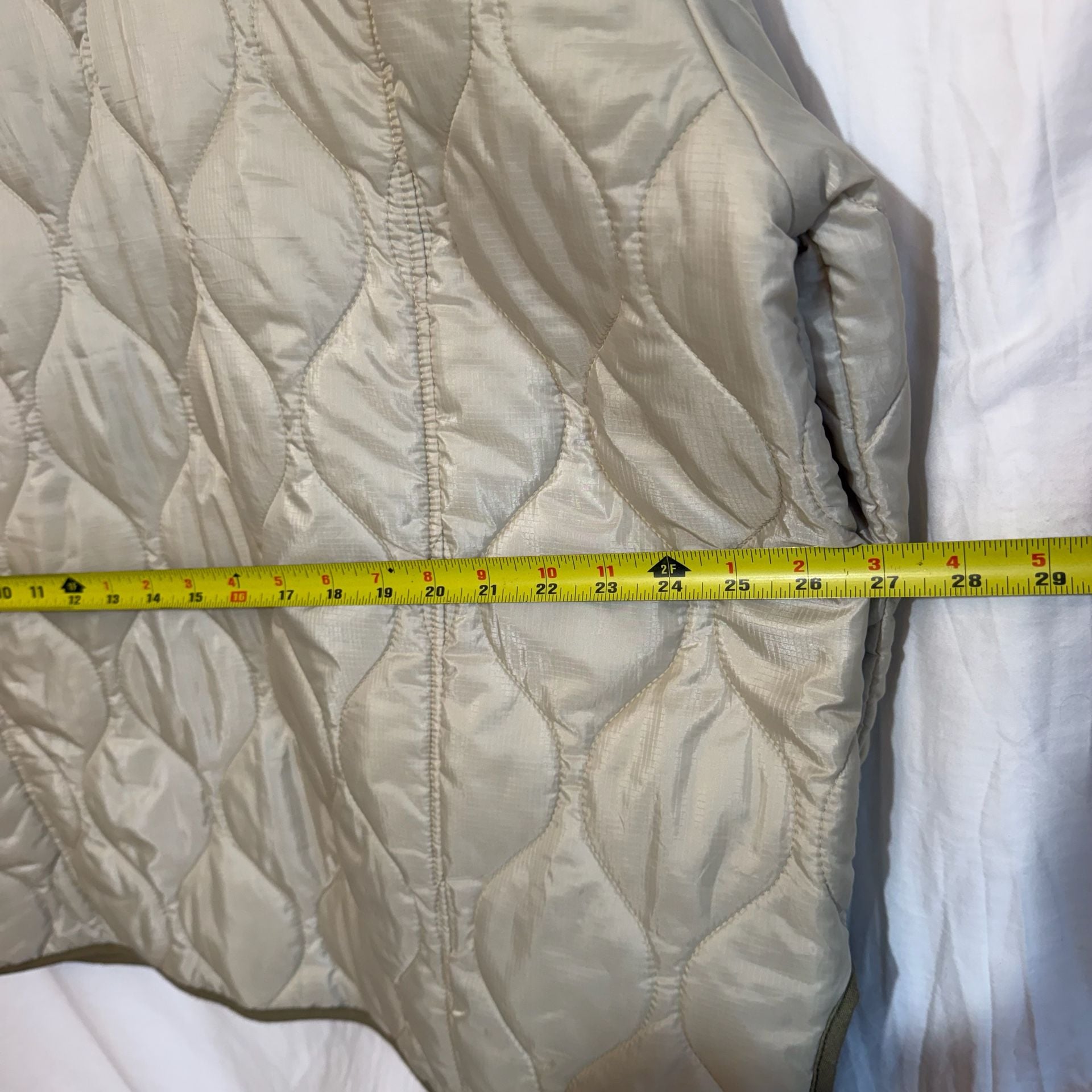 Hudson Quilted Jacket Size M Natural 11