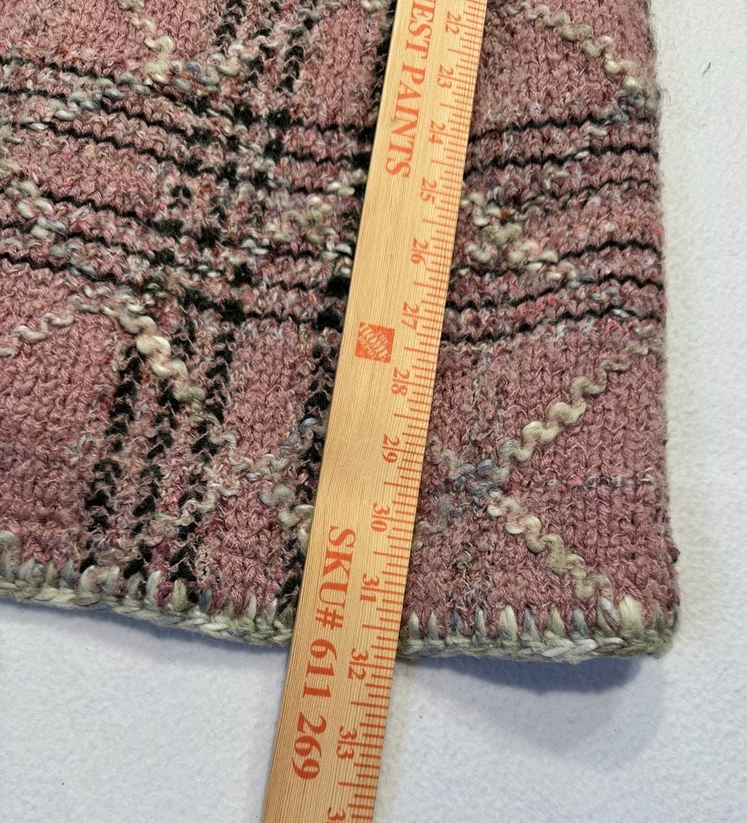 Sigrid Olsen Sport Women’s L Pink Plaid Boucle Wool Blend Coat Jacket 5
