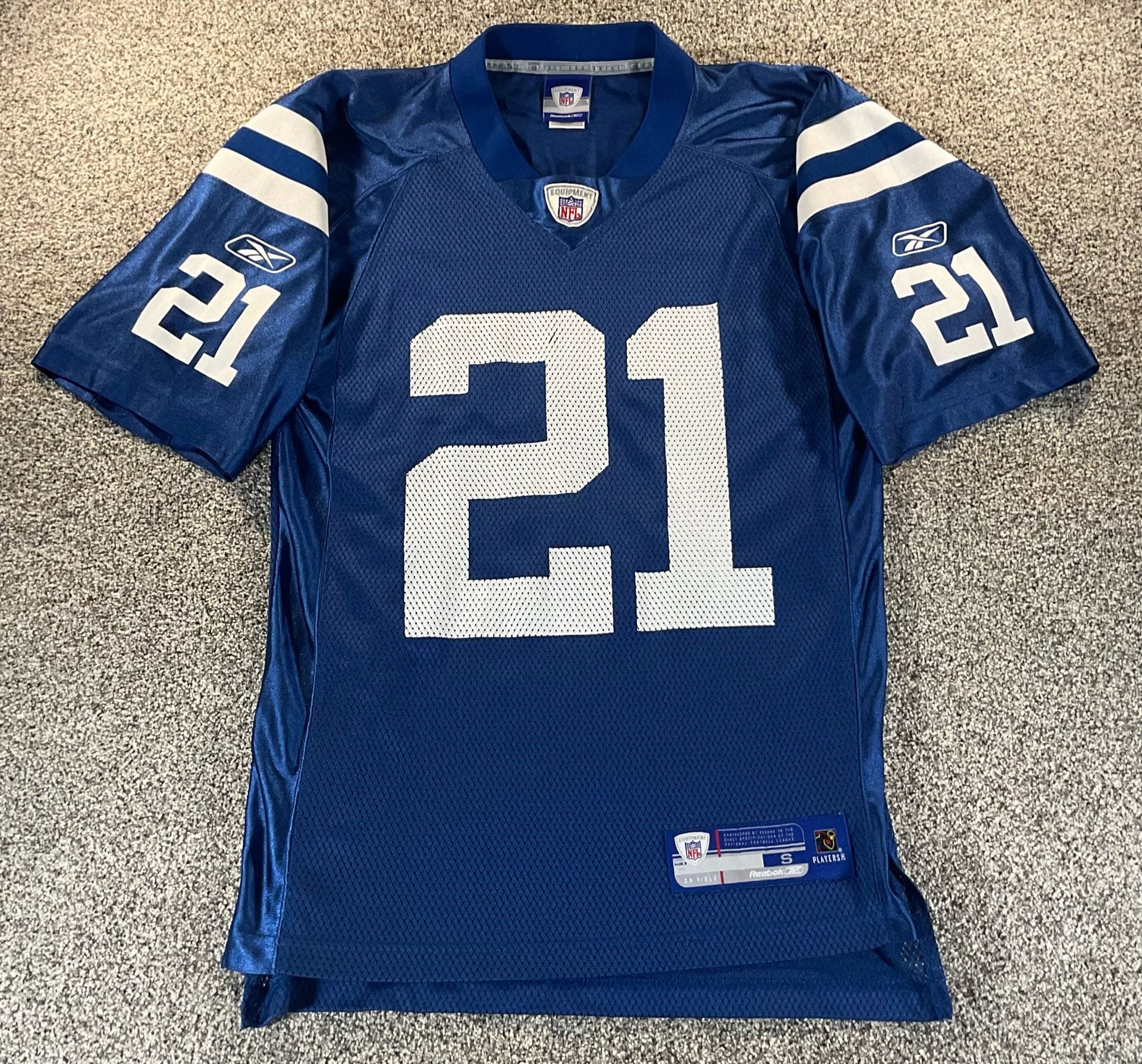 Vintage ON FIELD Reebok NFL Equipment Bob Sanders #21 Jersey Size S Blue 2
