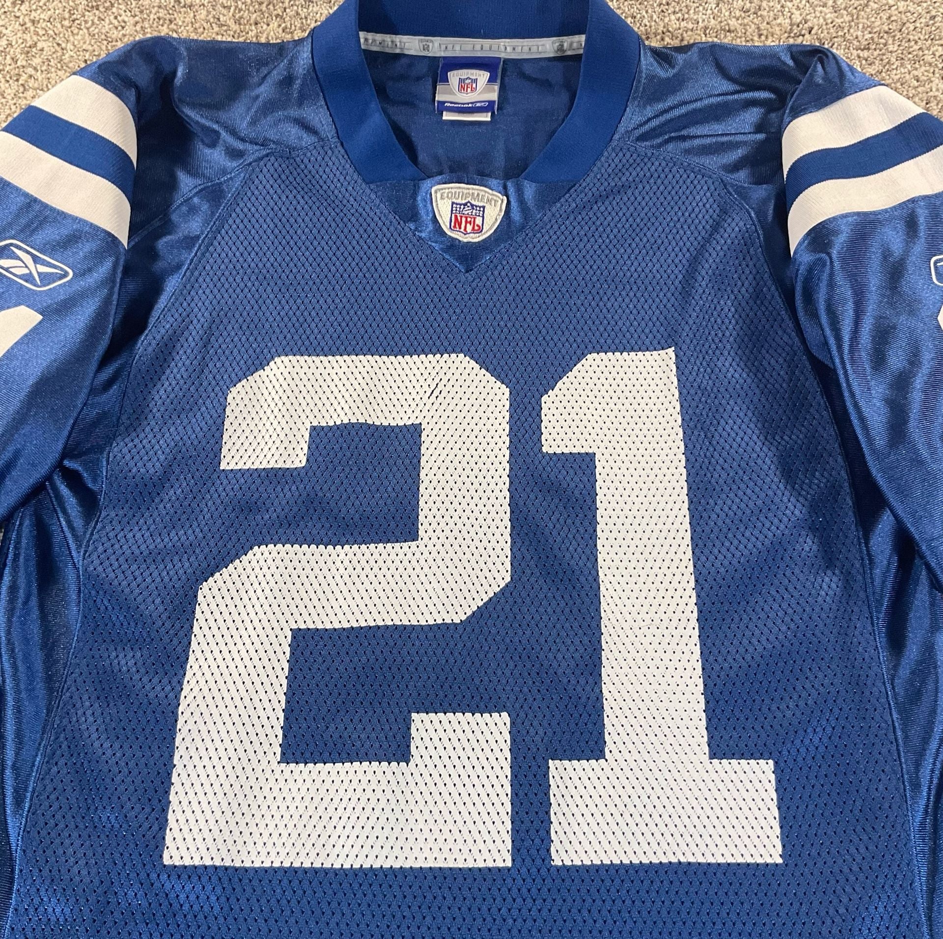 Vintage ON FIELD Reebok NFL Equipment Bob Sanders #21 Jersey Size S Blue 4
