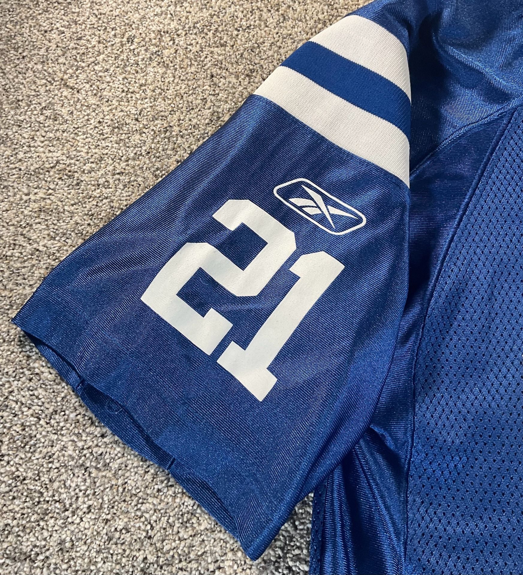 Vintage ON FIELD Reebok NFL Equipment Bob Sanders #21 Jersey Size S Blue 6