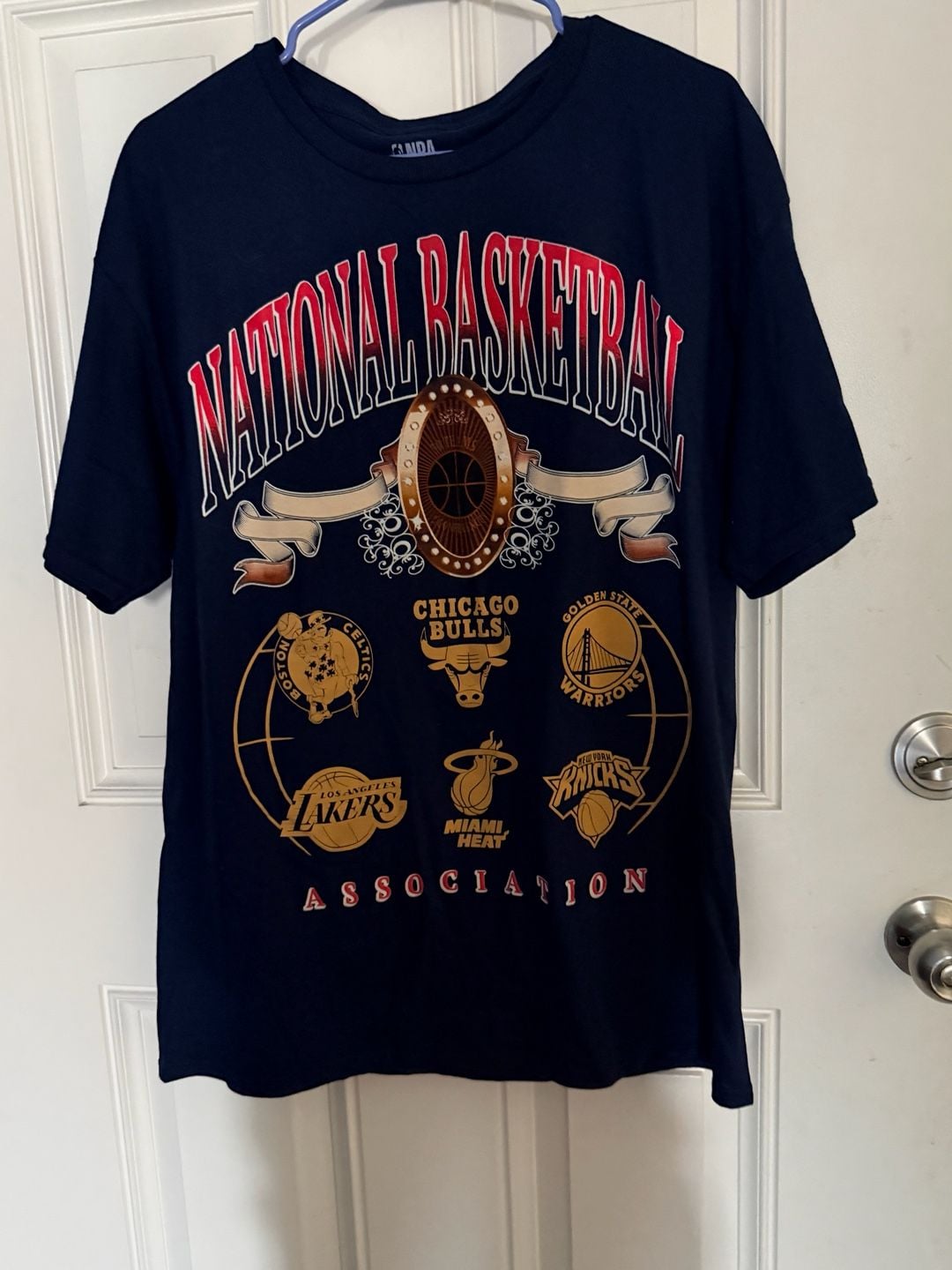 NBA National Basketball Association Teams T-Shirt Size L/G Navy Blue 2