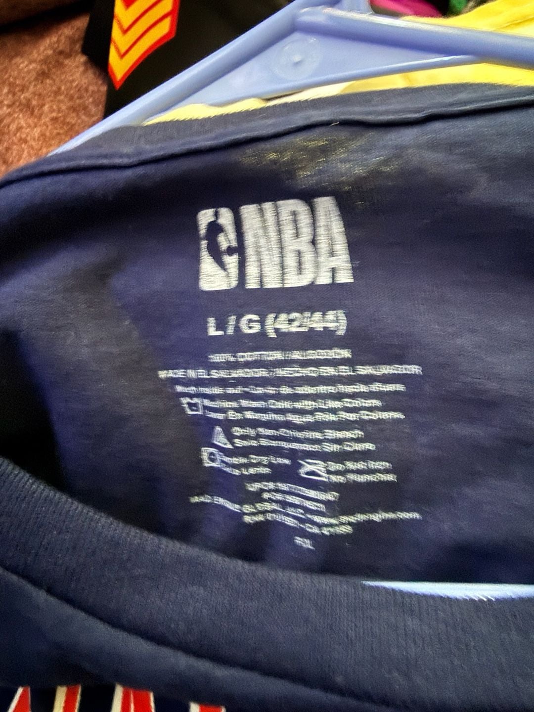 NBA National Basketball Association Teams T-Shirt Size L/G Navy Blue 4